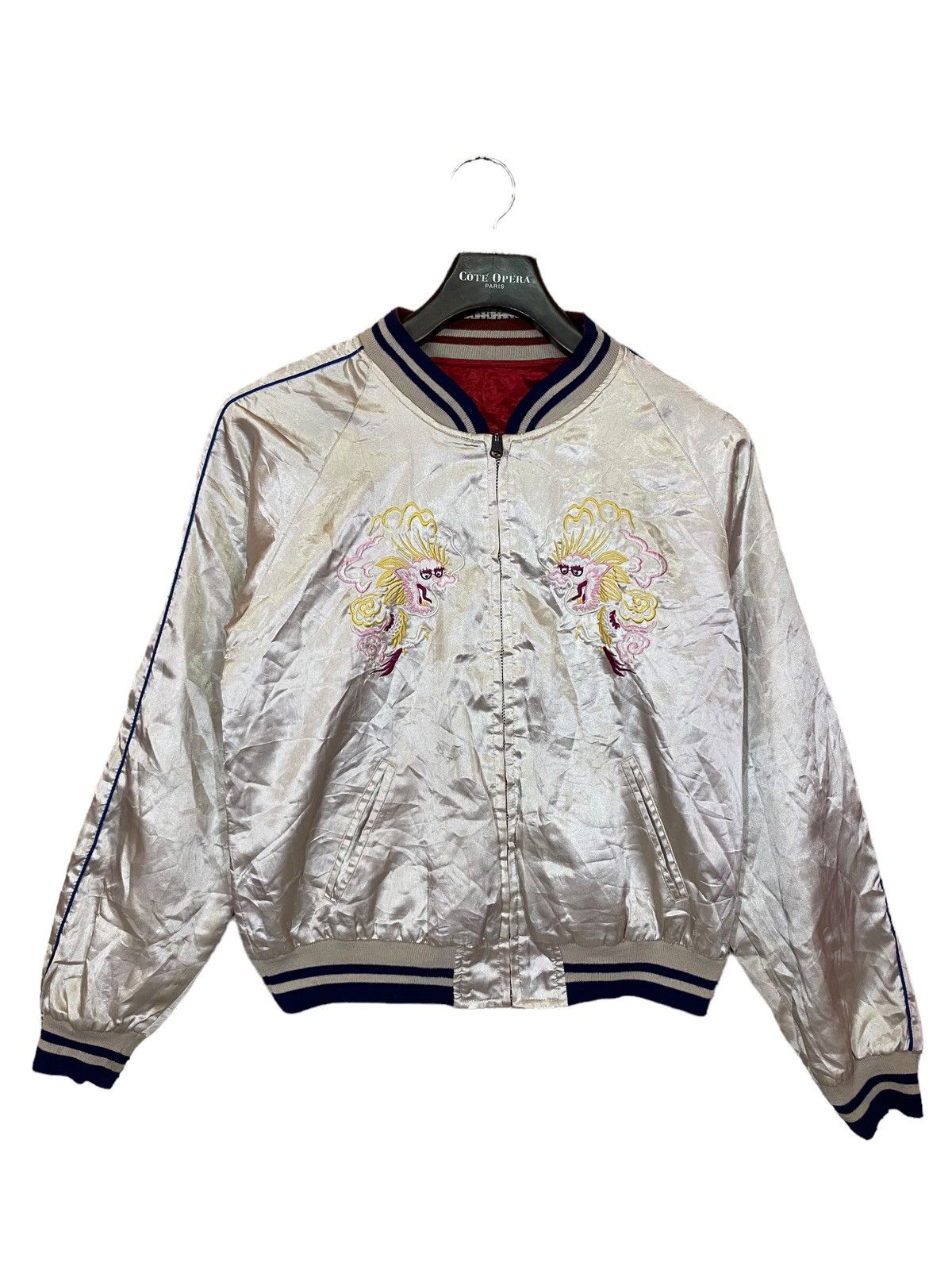 Japanese Brand × Vintage Sukajan reversible jacket satin emboidery logo Size US M / EU 48-50 / 2 - 2 Thumbnail