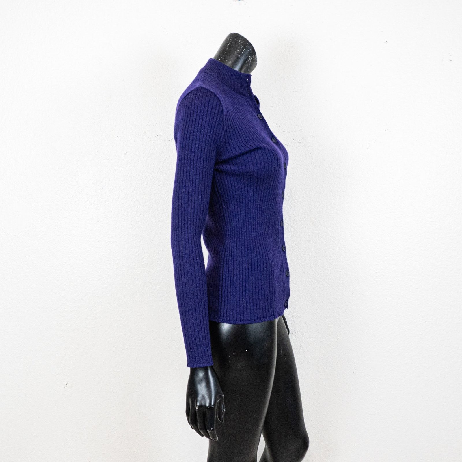 Givenchy Vintage 70s Givenchy Ribbed Knit Cardigan Sweater Cashmere Size S / US 4 / IT 40 - 5 Thumbnail