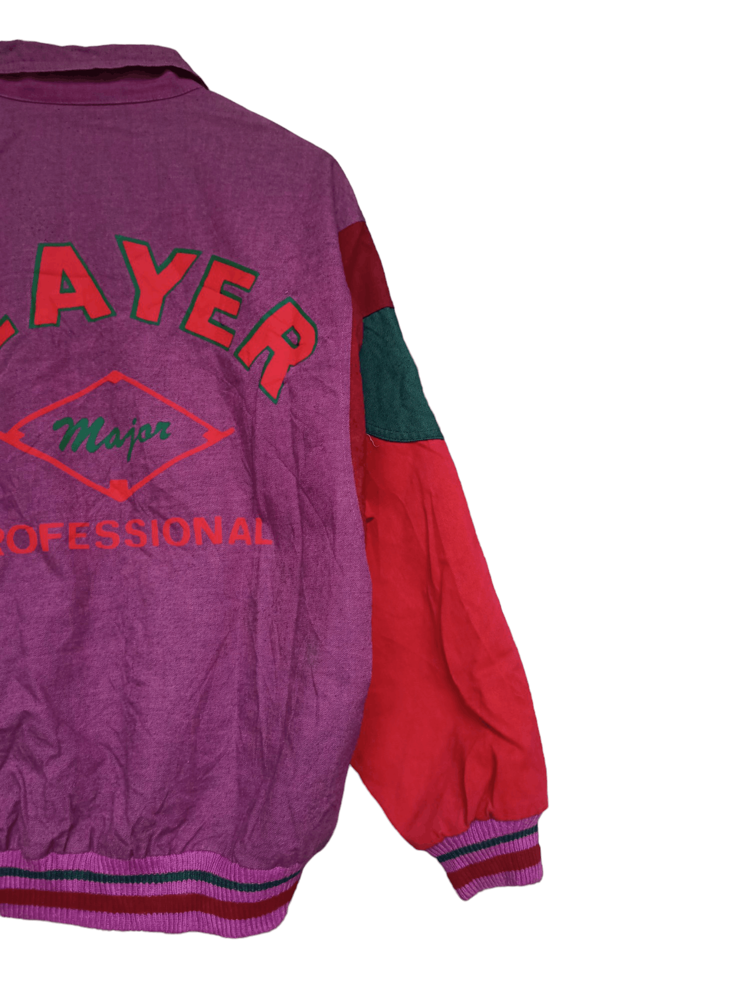 Vintage A.T Player Bomber Jacket Big Spellout At The Back Size US L / EU 52-54 / 3 - 17 Thumbnail
