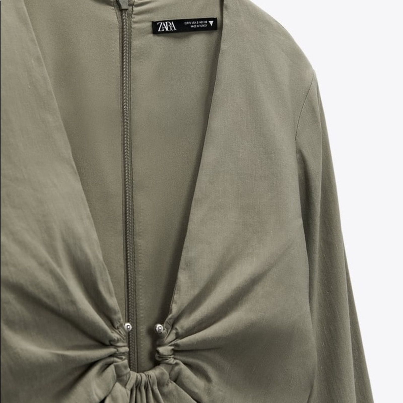 ZARA BLOGGER FAVORITE STRETCHY LINEN BLEND SHORT DRESS