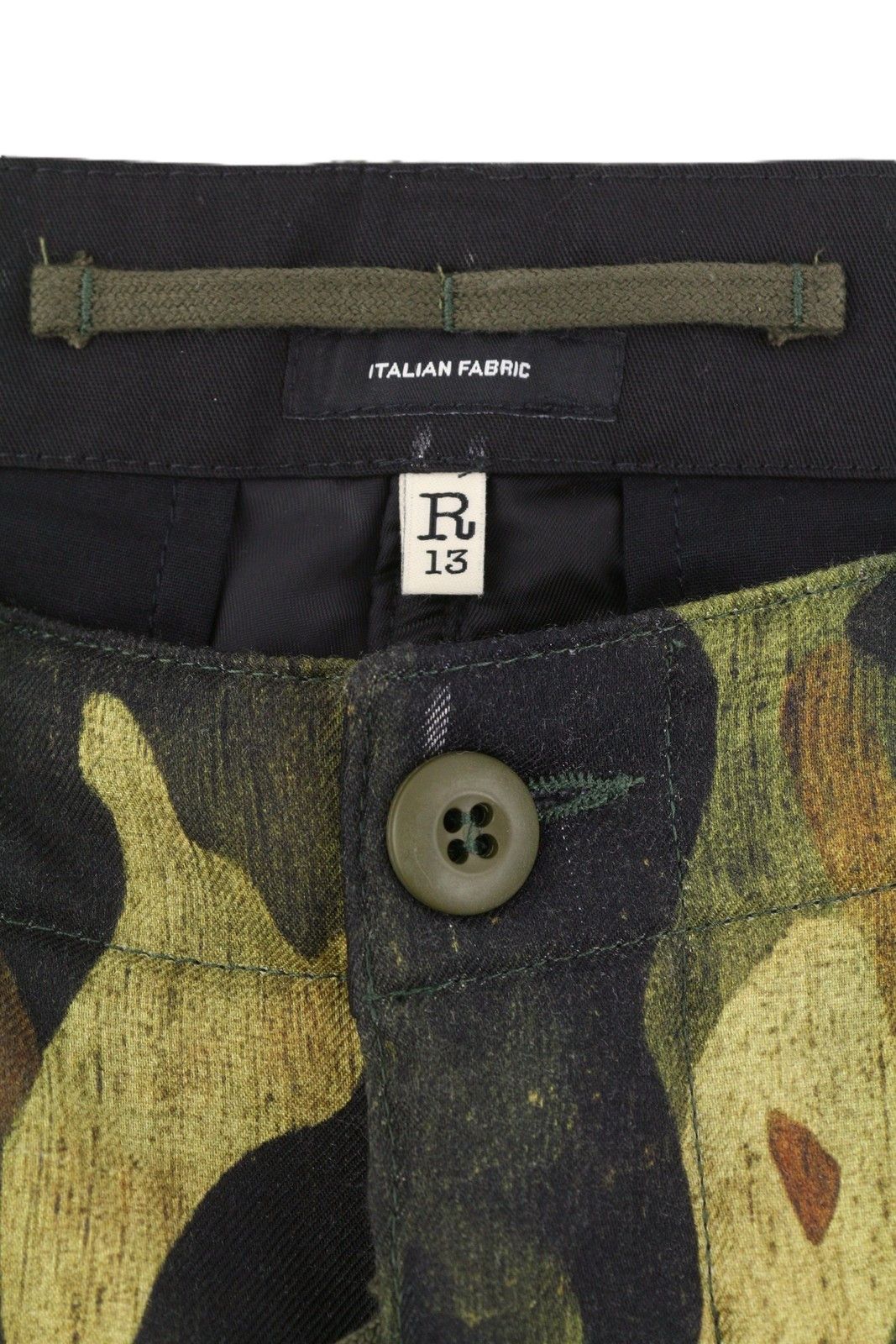 R13 PADDED MILITARY 28 Wool Silk Patterned Cropped FW25 86551 Size 28" / US 6 / IT 42 - 6 Thumbnail