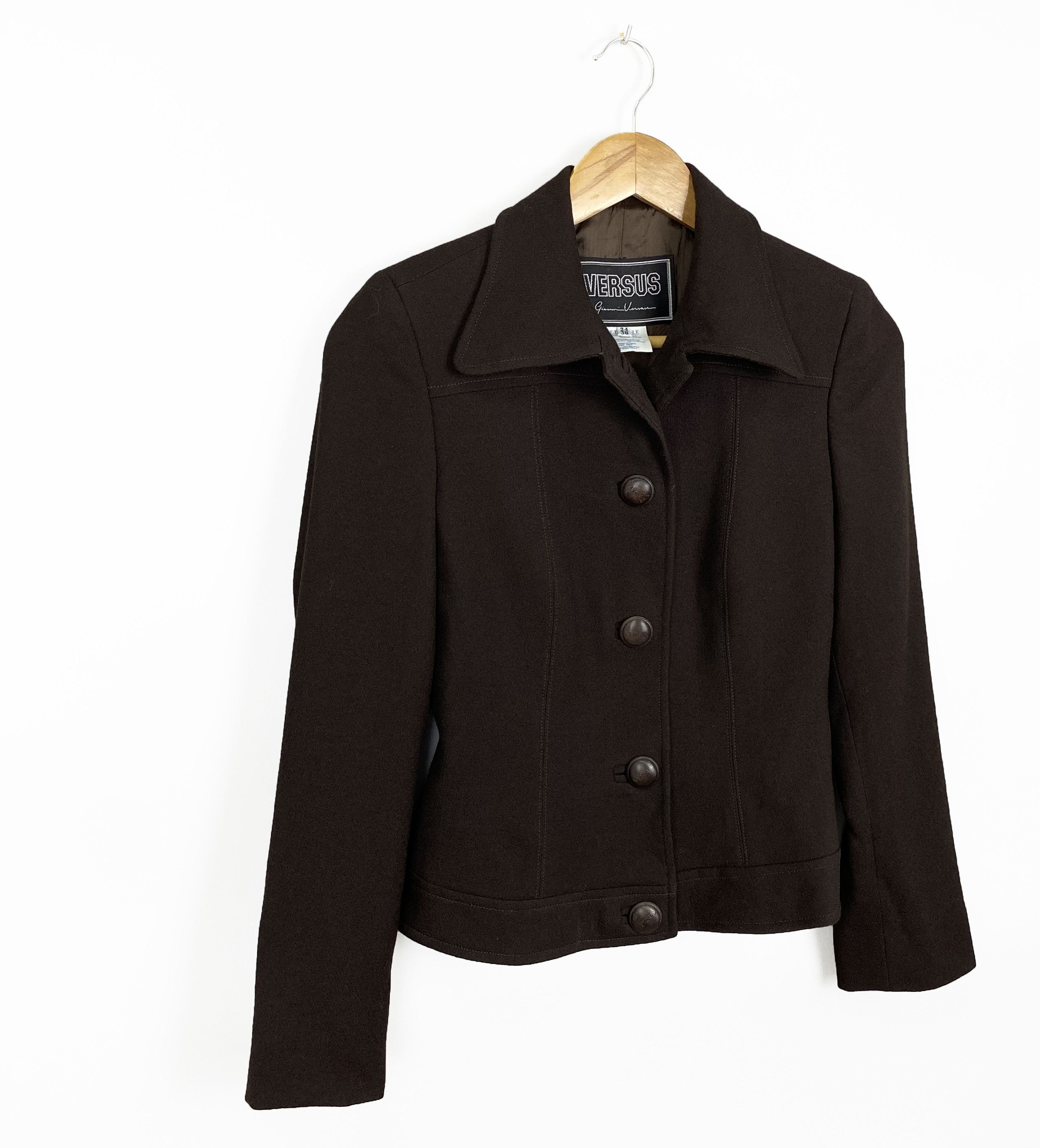 Versus Versace Vintage Gianni Versace Versus Lana Wool Blazer Women's Size XS / US 0-2 / IT 36-38 - 2 Thumbnail