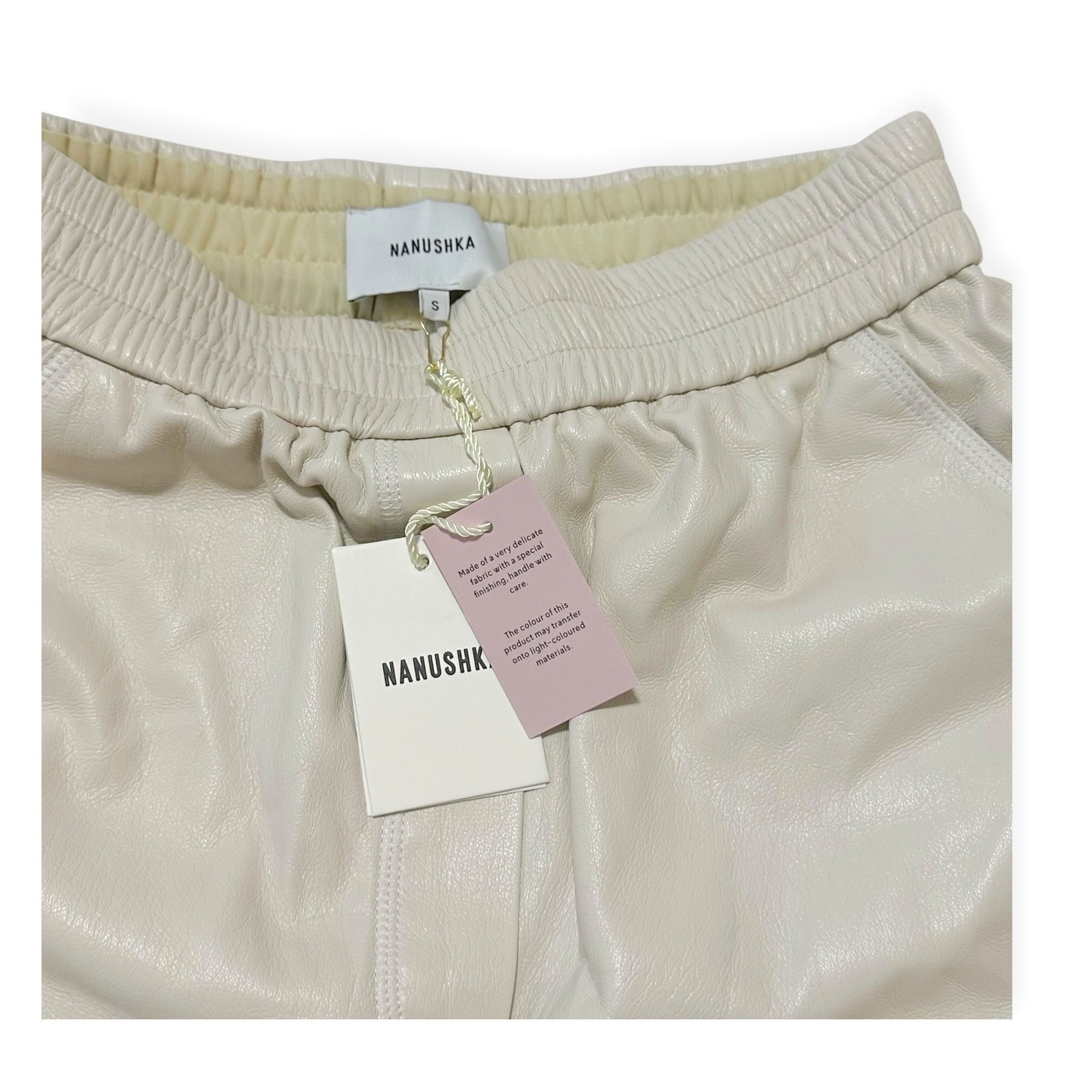 Nanushka Nanushka Yolie Vegan Leather Long Shorts – Off White Size S Size 24" / US 00 / IT 34 - 5 Thumbnail