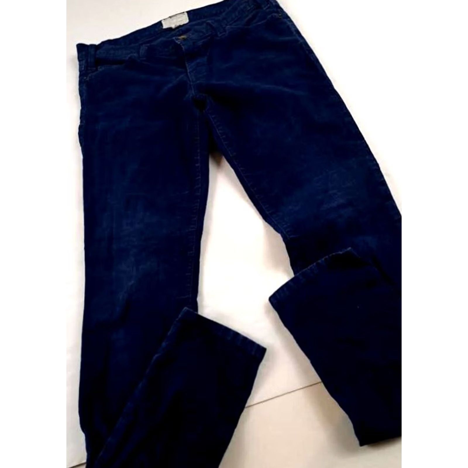 Vintage Current Elliott Pants Women Corduroy Skinny 30W Blue EUC 29-30 in. Waist 32 in. Inseam Size 30" / US 8 / IT 44 - 3 Thumbnail