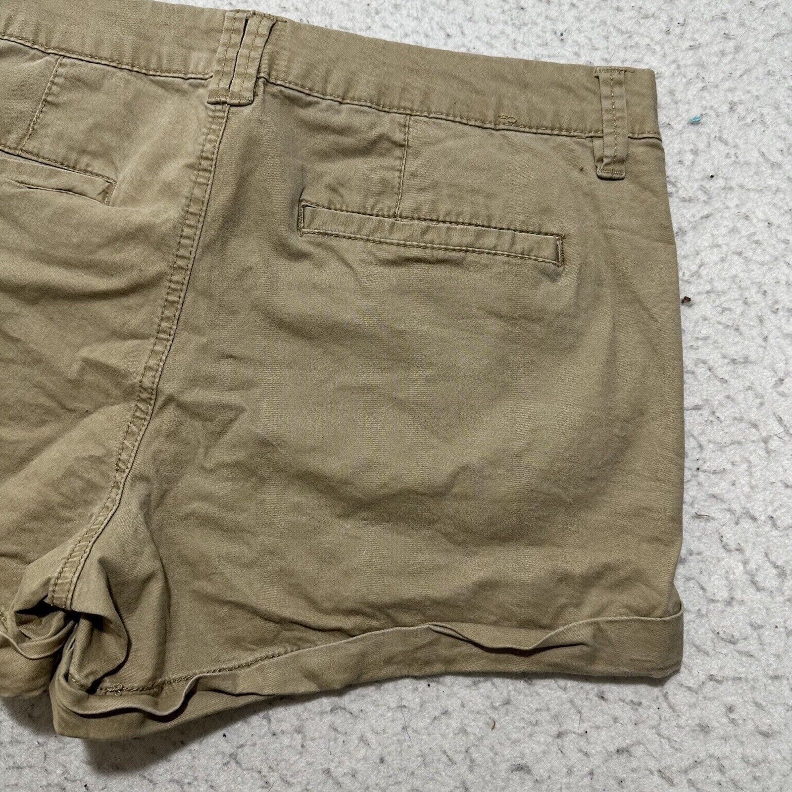 Aeropostale Aeropostale 12 Flat Front Chino Shorts Khaki Brown 3" Inseam Size 34" / US 12 / IT 48 - 7 Thumbnail