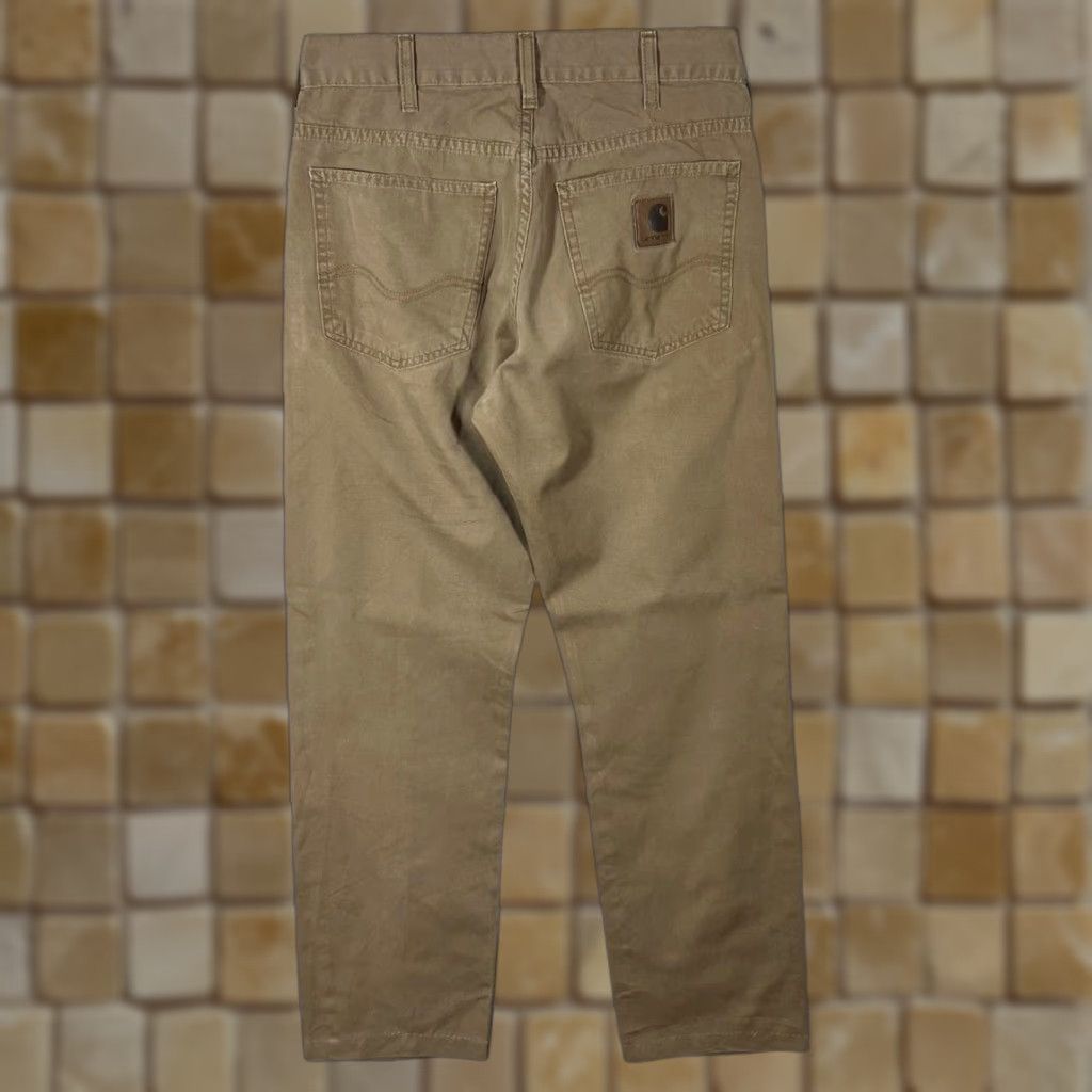 Carhartt Carhartt Brown Skater Straight Leg Chino Trousers 28W Women 28 Regular 28.5" Waist 28" Inseam Brown Button Fly Pants Size 28" / US 6 / IT 42 - 1 Thumbnail