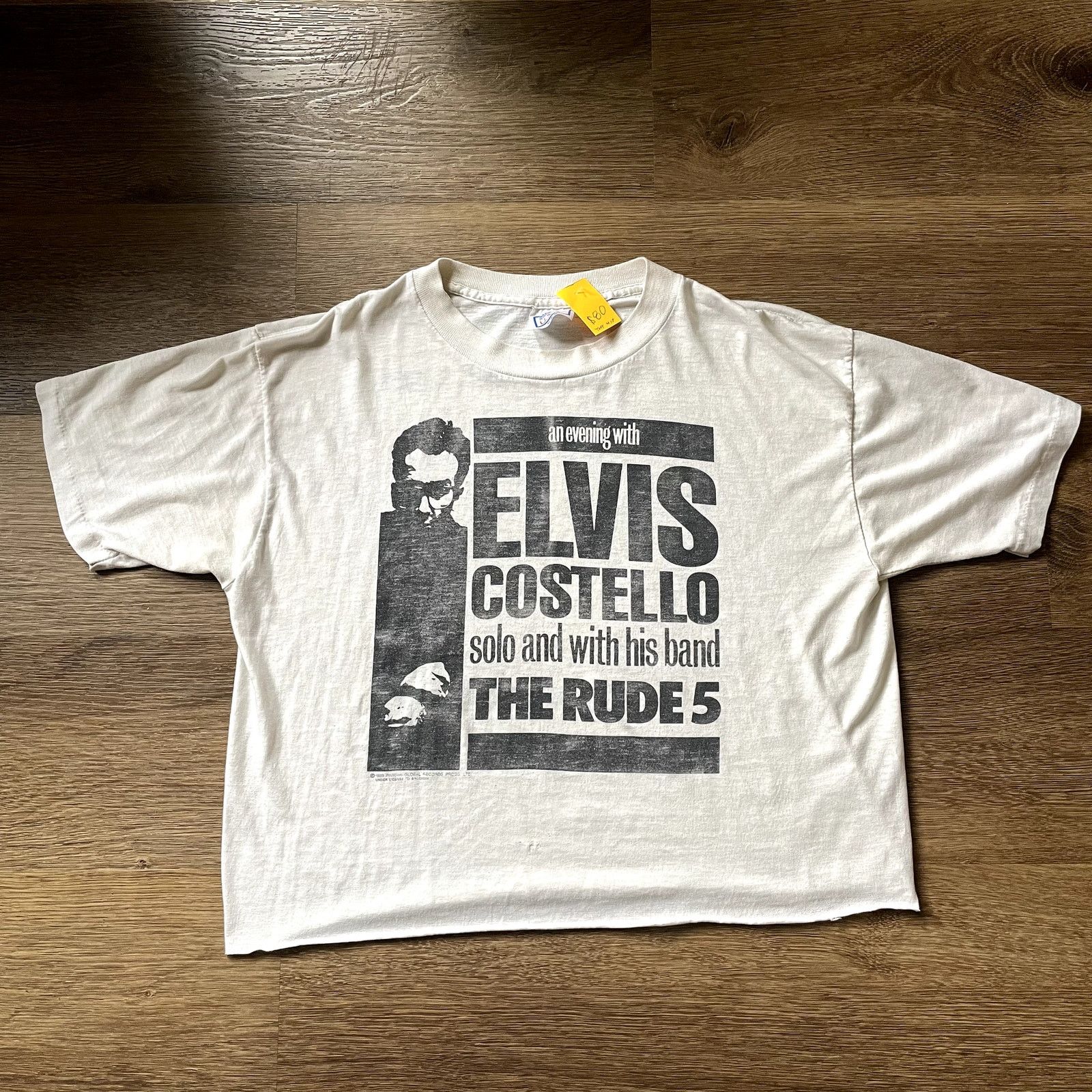 Other 1989 VTG Elvis Costello Tour Cropped Band Tee- Womens XL Size XL / US 12-14 / IT 48-50 - 1 Thumbnail
