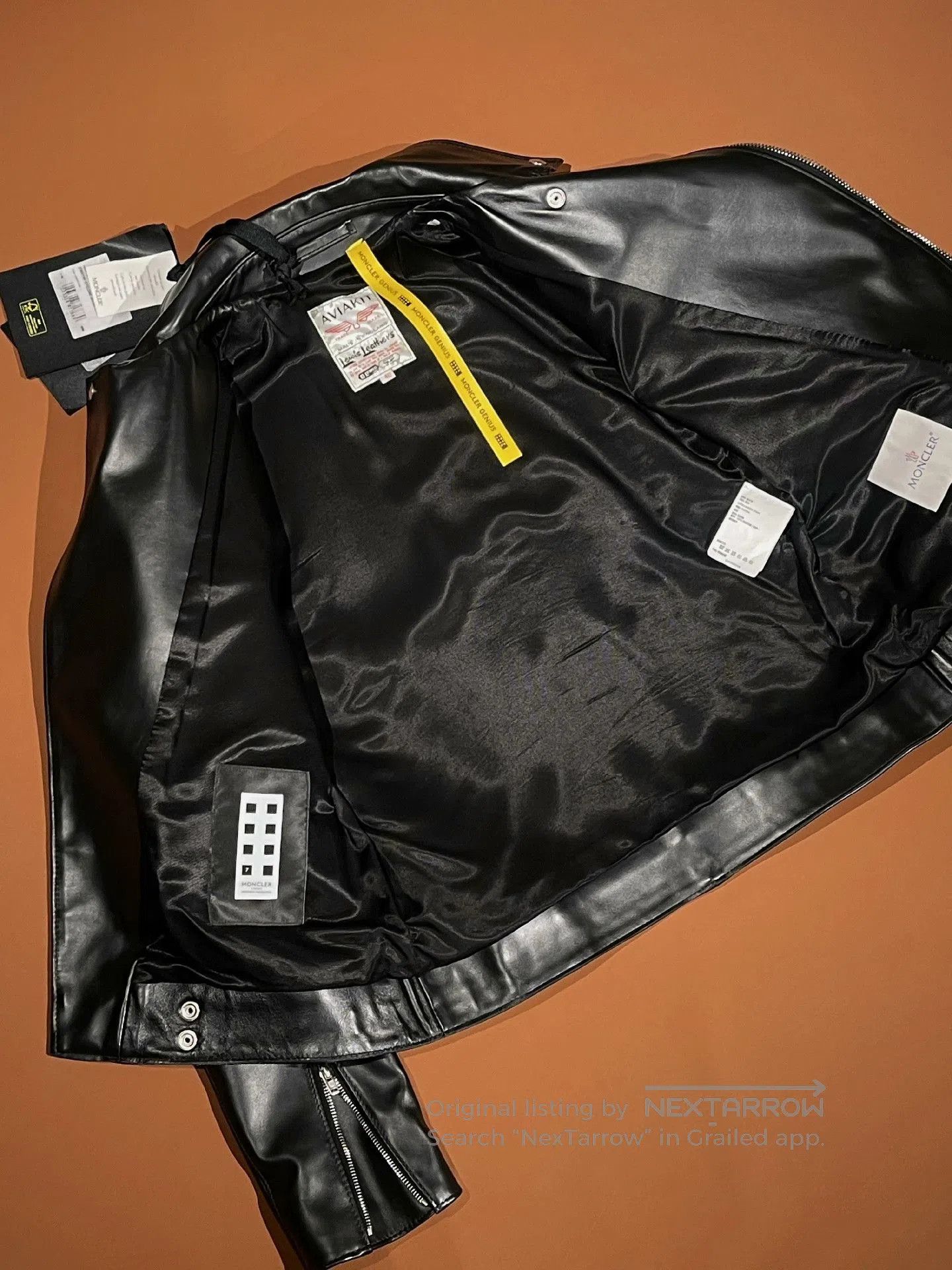 Moncler Moncler X FRGMT Collaborative Leather Jacket. Size US XXS / EU 40 - 3 Thumbnail