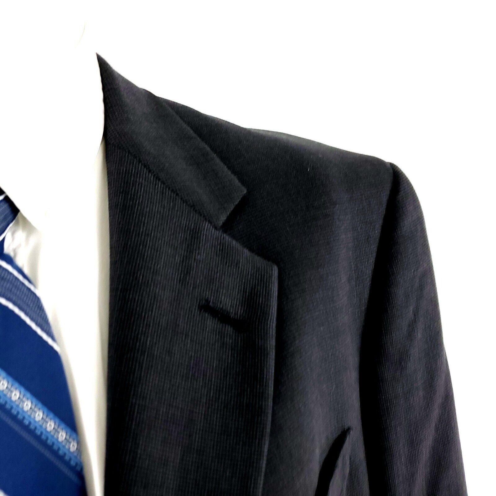 Hart Schaffner Marx Hart Schaffner Marx Wool 2 Button Sport Coat 42R Gray Check Size 42R - 2 Thumbnail