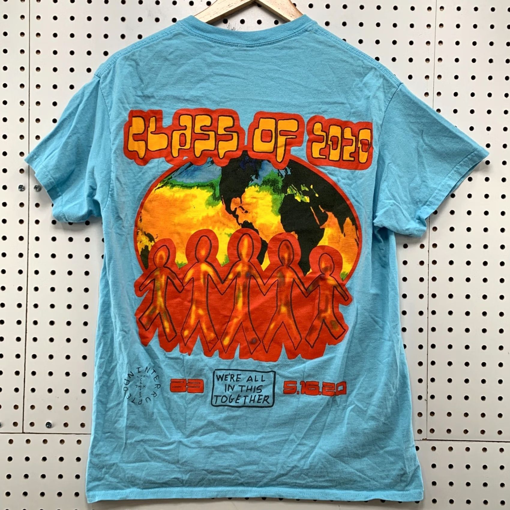 Travis Scott Travis Scott Cactus Jack x Lebron James Uninterrupted Class Of 2020 Men M 19x27 T-Shirt Blue Mens Size US M / EU 48-50 / 2 - 2 Thumbnail