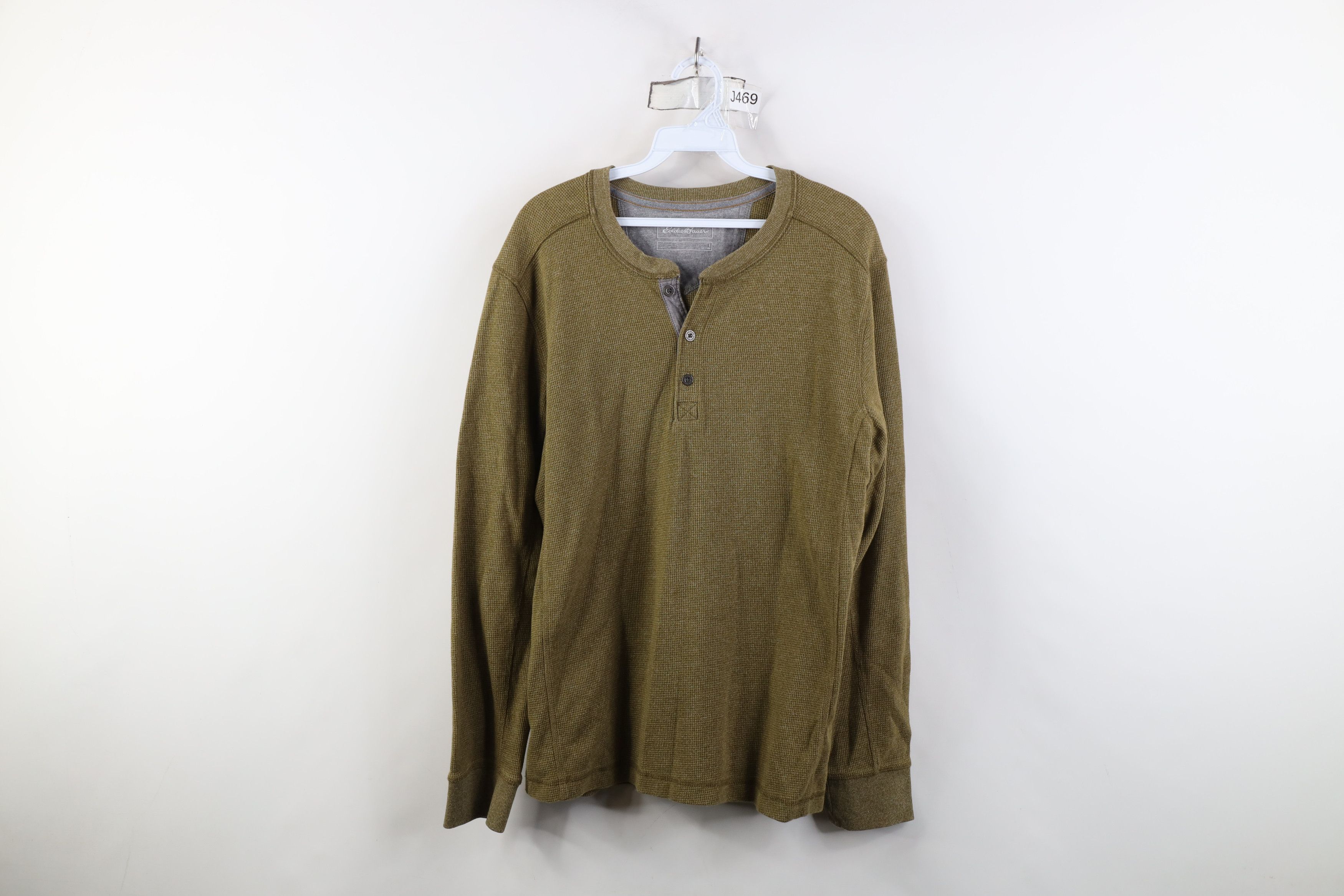 Eddie Bauer Vintage Y2K Eddie Bauer Knit Long Sleeve Henley T-Shirt Size US L / EU 52-54 / 3 - 1 Thumbnail