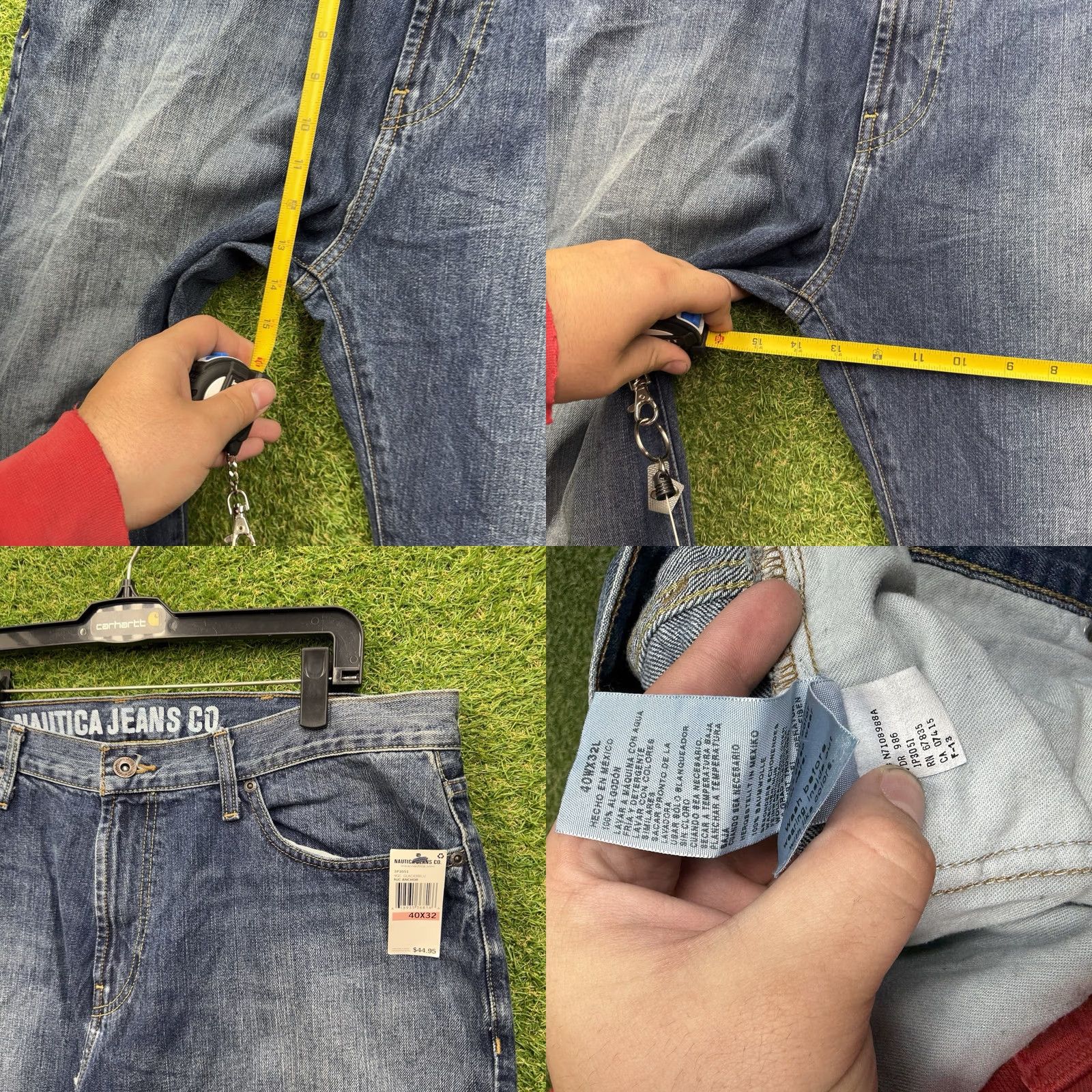 Nautica Nautica Jeans Mens 40x32 Relaxed Tapered Fit Medium Wash Blue Denim 5-Pocket Inseam 32" Regular Size Type Jeans Mens Size US 40 / EU 56 - 8 Thumbnail