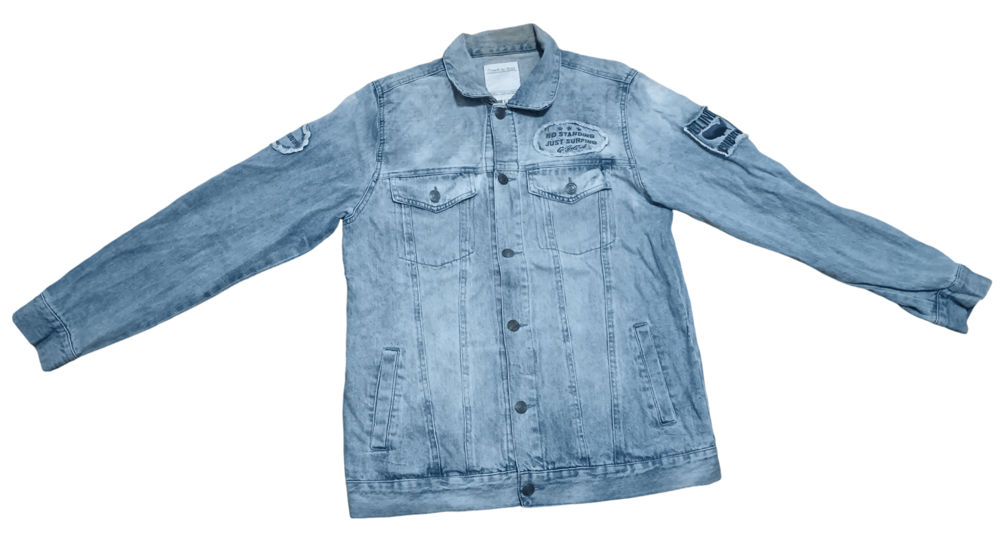 Japanese Brand GROWTH BY GRAILED SEASONED DENIM JACKET Size US L / EU 52-54 / 3 - 1 Thumbnail