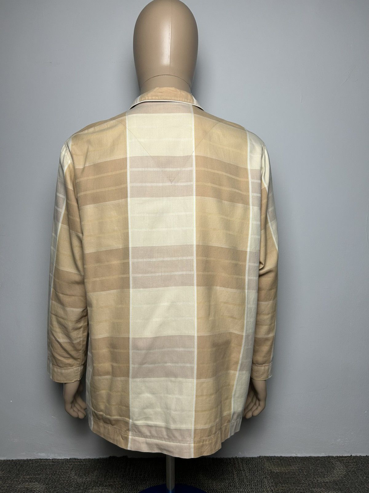 Designer × Issey Miyake × Japanese Brand ISSEY MIYAKE CHECKERED PYJAMA SHIRT Size US L / EU 52-54 / 3 - 4 Thumbnail