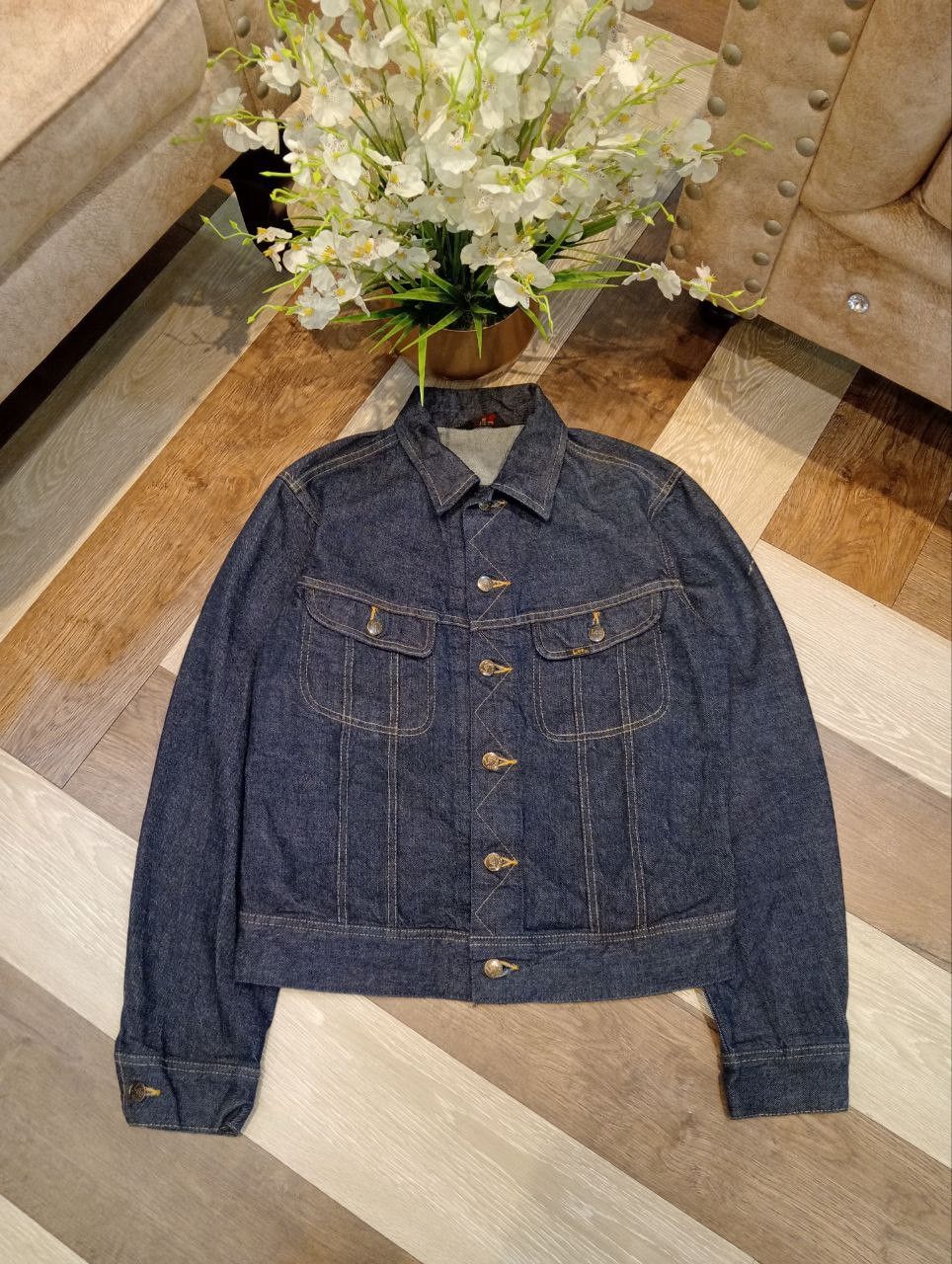 LEE RIDERS UNION MADE SANFORIZED BLUE DENIM JACKET - SIZE 40