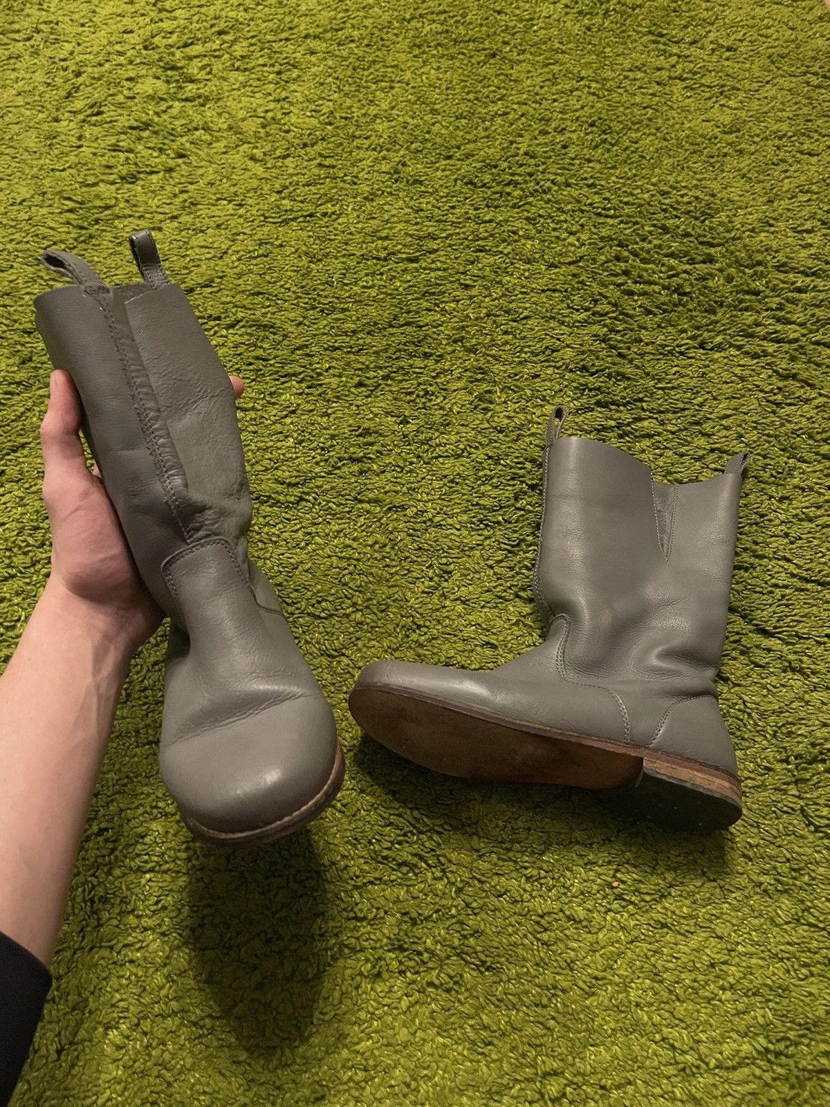 Designer Gudrun Sjoden avant garde real leather boots Size US 9 / IT 39 - 2 Thumbnail