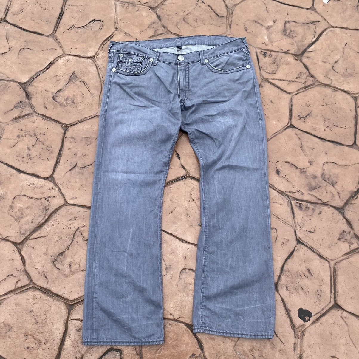 True Religion Thrashed Vintage Y2K True Religion ERD GRUNGE BOOTCUT JEANS Size US 44 / EU 60 - 2 Thumbnail
