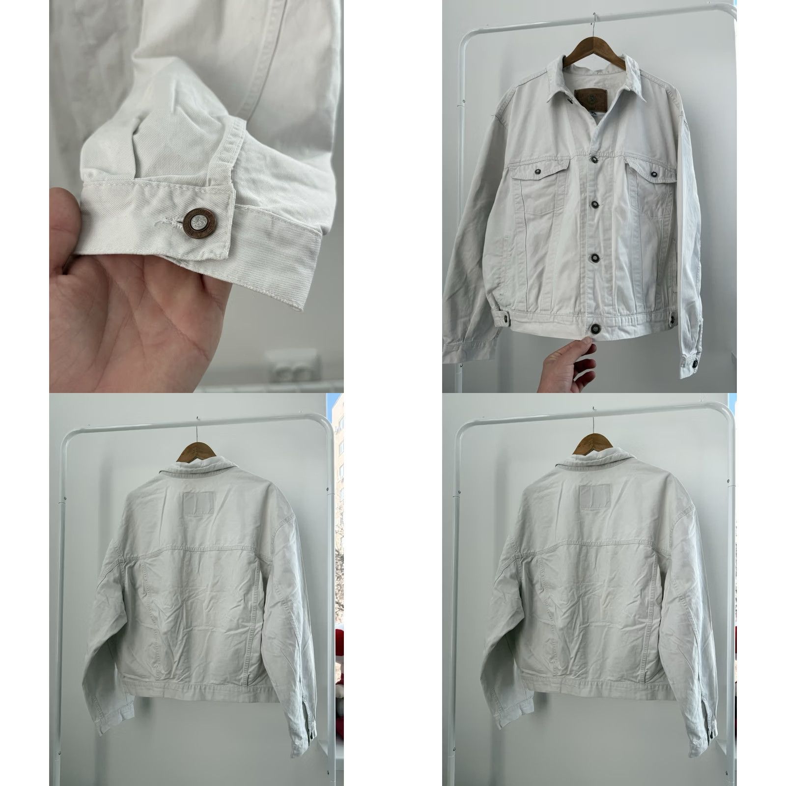 Diesel VINTAGE Diesel Jacket 90s Denim Cropped Button-Up White XXL Men Cropped Denim Jacket Casual Workwear 90s Y2K Vintage Diesel Clothes USA Italy Size US XXL / EU 58 / 5 - 9 Thumbnail