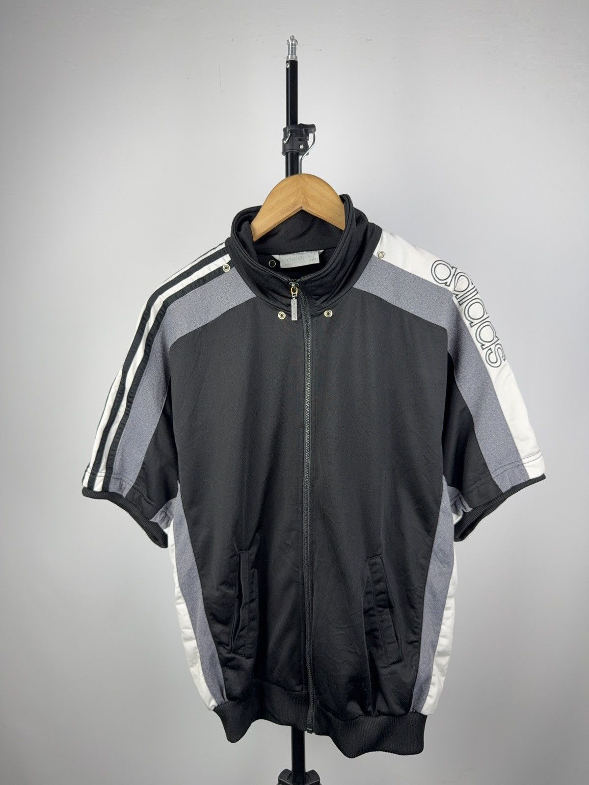 Vintage 90s Adidas Track Vest Black Y2K