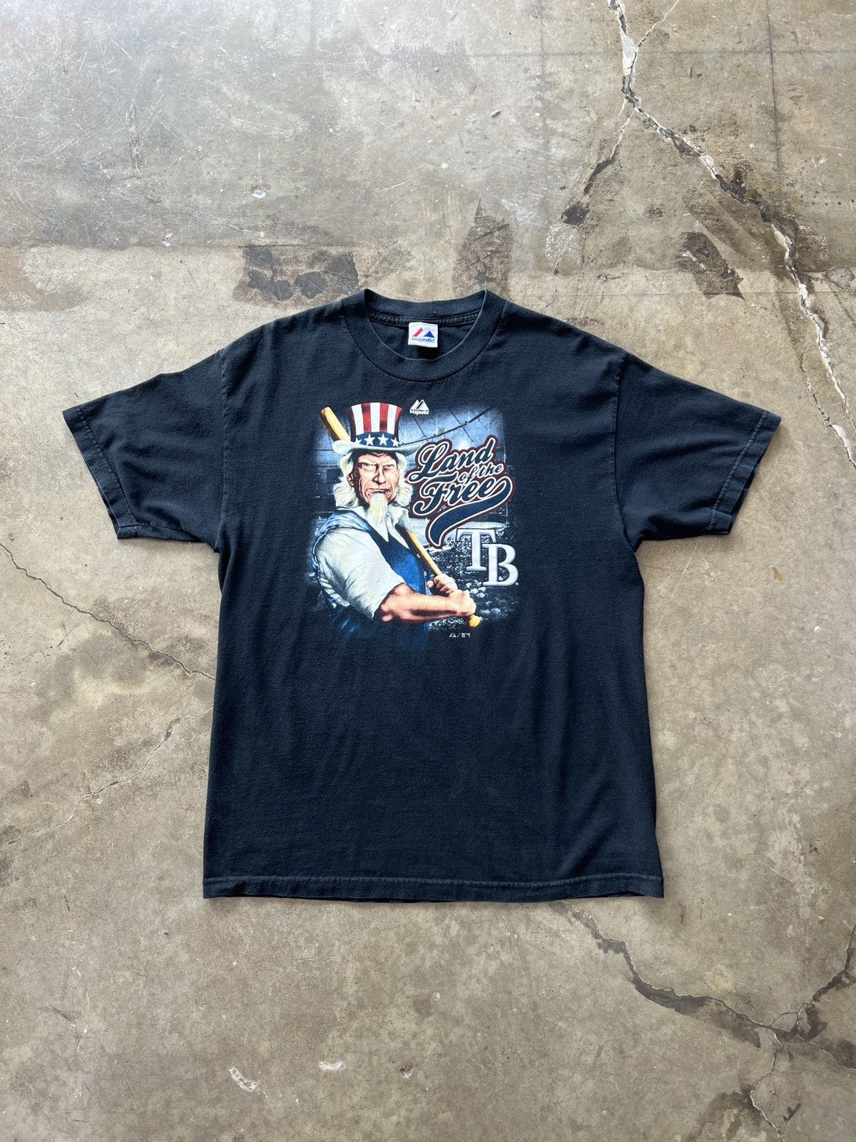MLB × Vintage Vintage MLB Tampa Bay Uncle Sam Land of the Free Tee Large Size US L / EU 52-54 / 3 - 2 Thumbnail