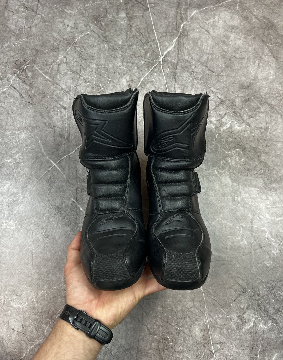 Alpinestars Black Aplinestars Motorcycle Boots Size 7.5 Size US 7 / EU 40 - 4 Thumbnail