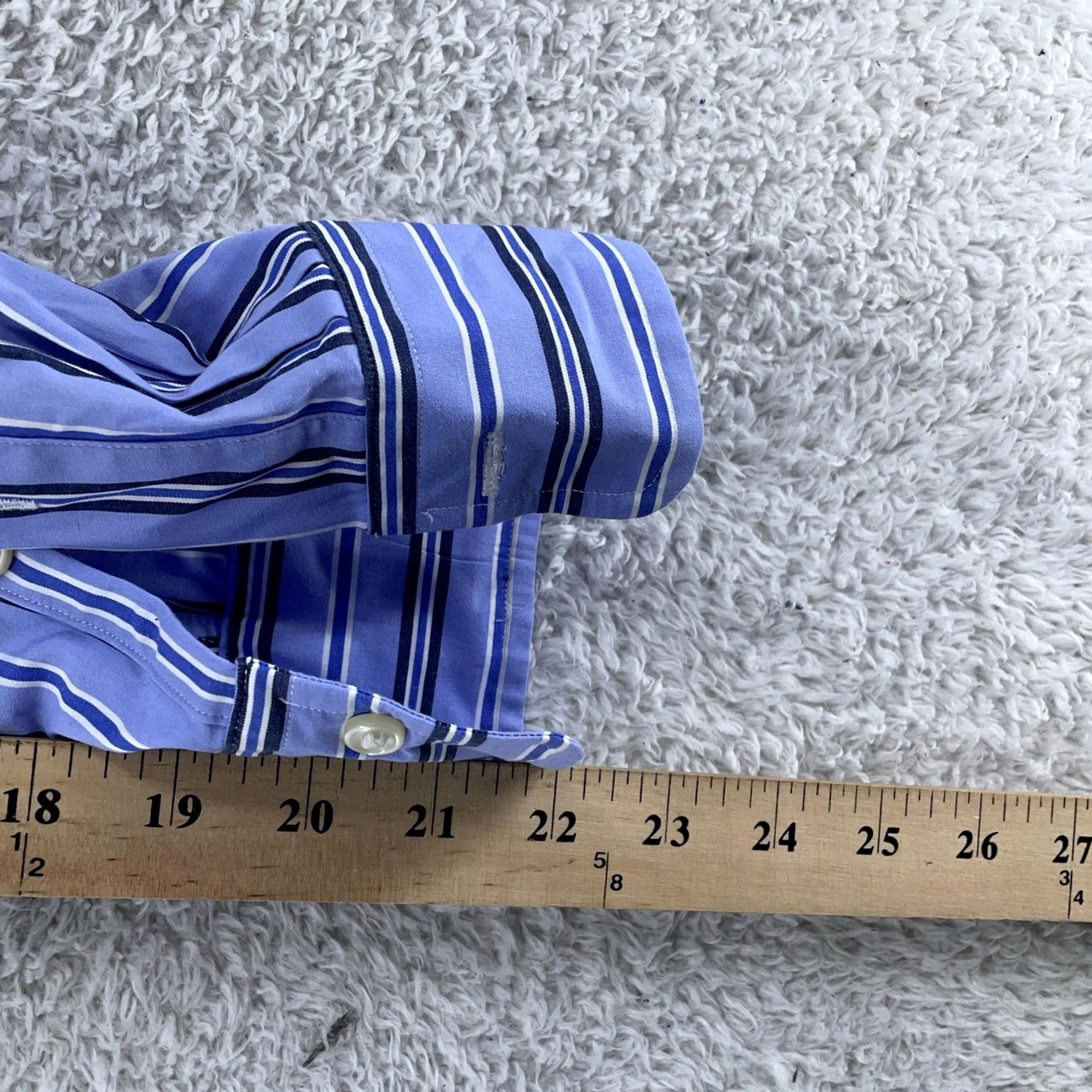 Polo Ralph Lauren Polo Ralph Lauren Shirt Mens Large 16.5 Blue Stripe Classic Fit Button Down Size US L / EU 52-54 / 3 - 7 Thumbnail