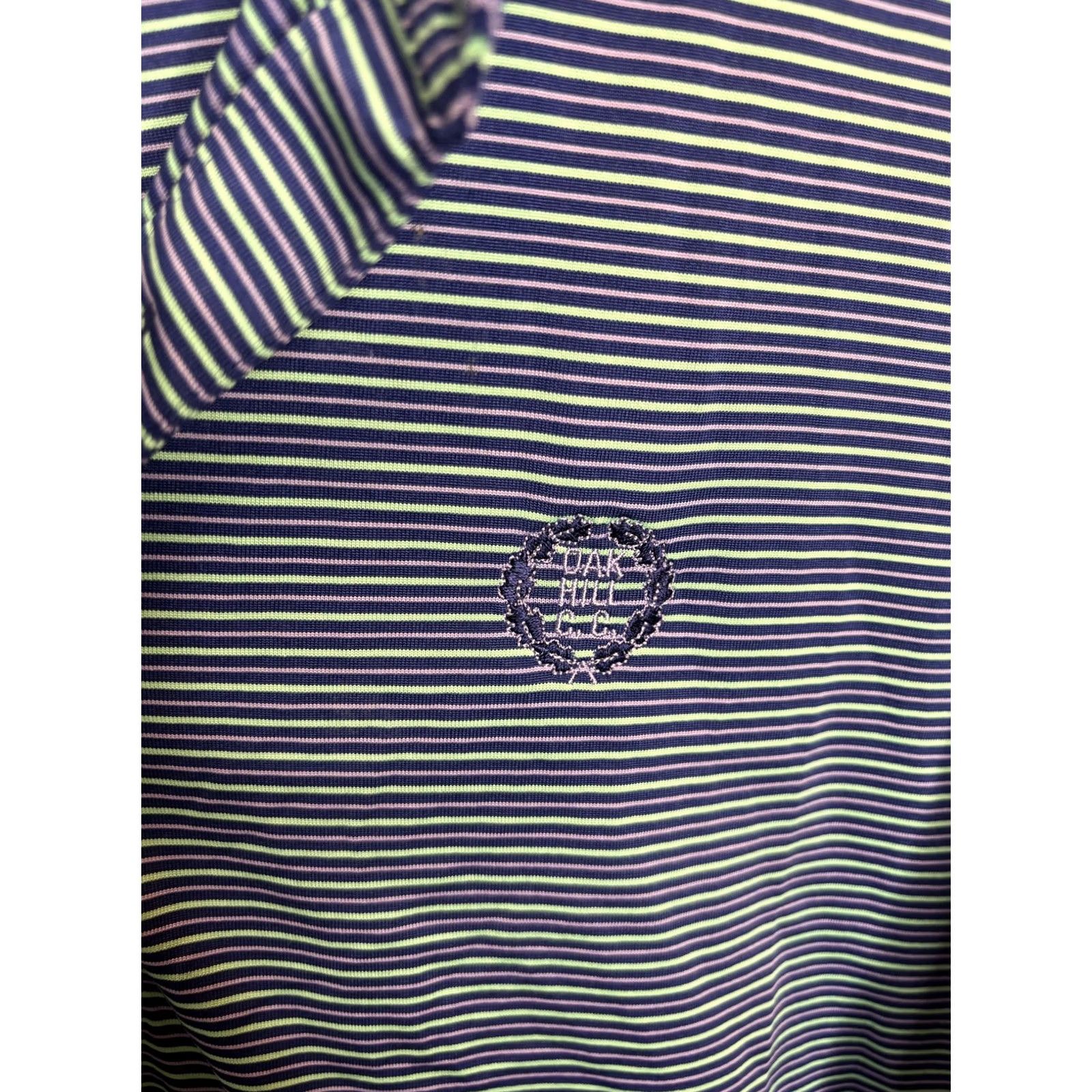 Vintage Donald Ross Polo Shirt Mens L Oak Hill Golf Club Striped Golf Size US L / EU 52-54 / 3 - 2 Thumbnail