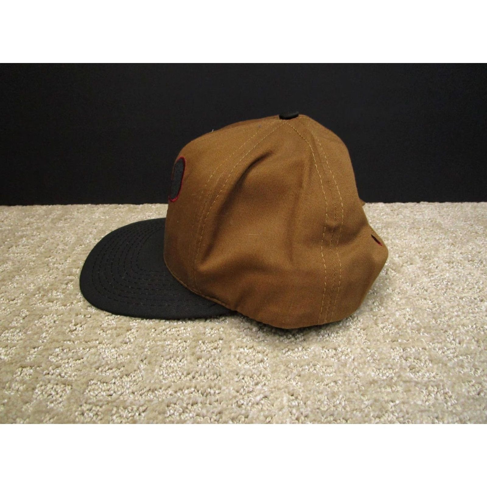 Disney VINTAGE Disney Mickey Mouse Cap Snap Back Men One Size Brown Black Cotton Polyester Twill Adjustable Cap Mens 90s Disney Hat Size ONE SIZE - 3 Thumbnail