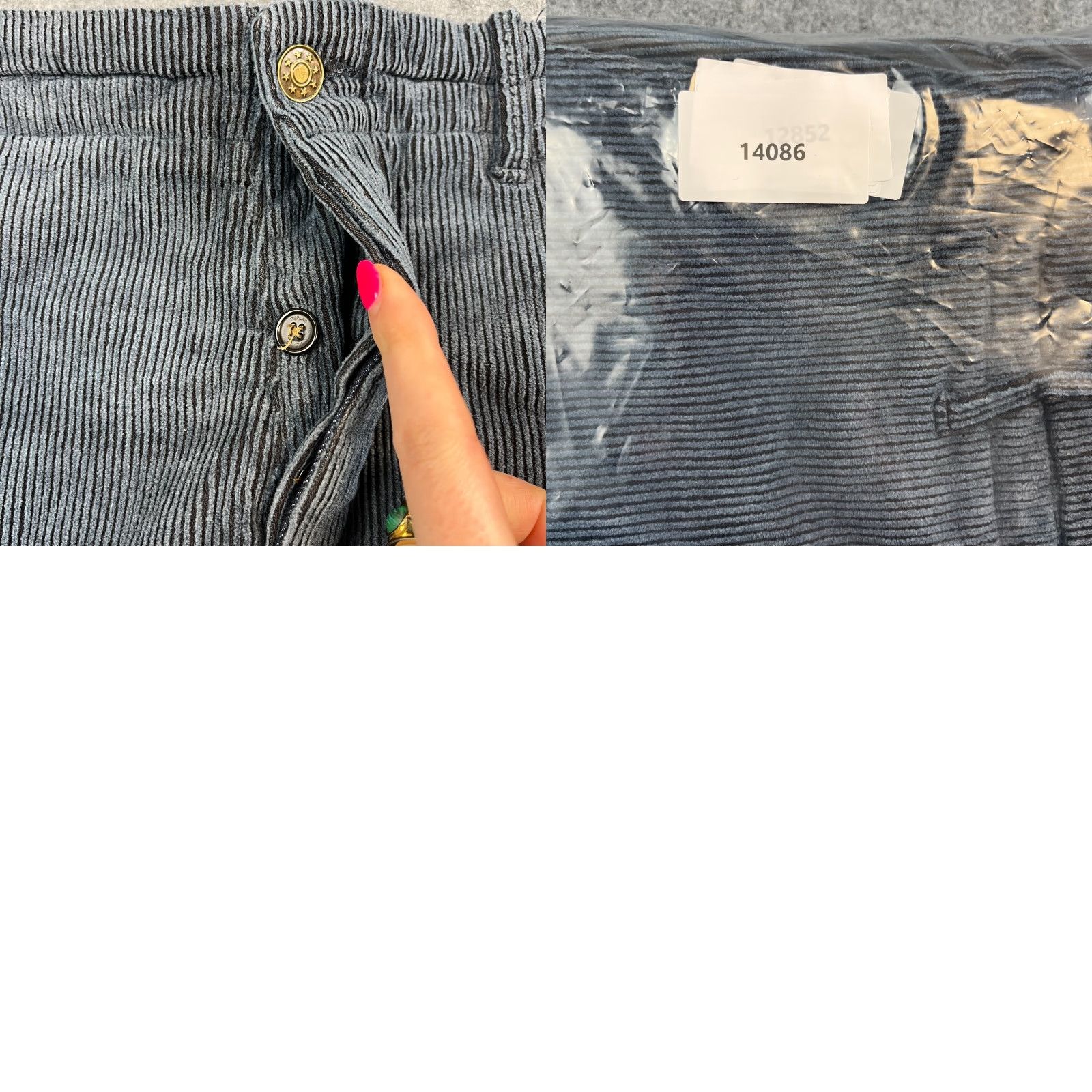 Replay Replay Mens Corduroy Trousers Slim Tapered Fit 33 32 Blue Patch Pkt Jeans Pants Size US 33 - 9 Thumbnail