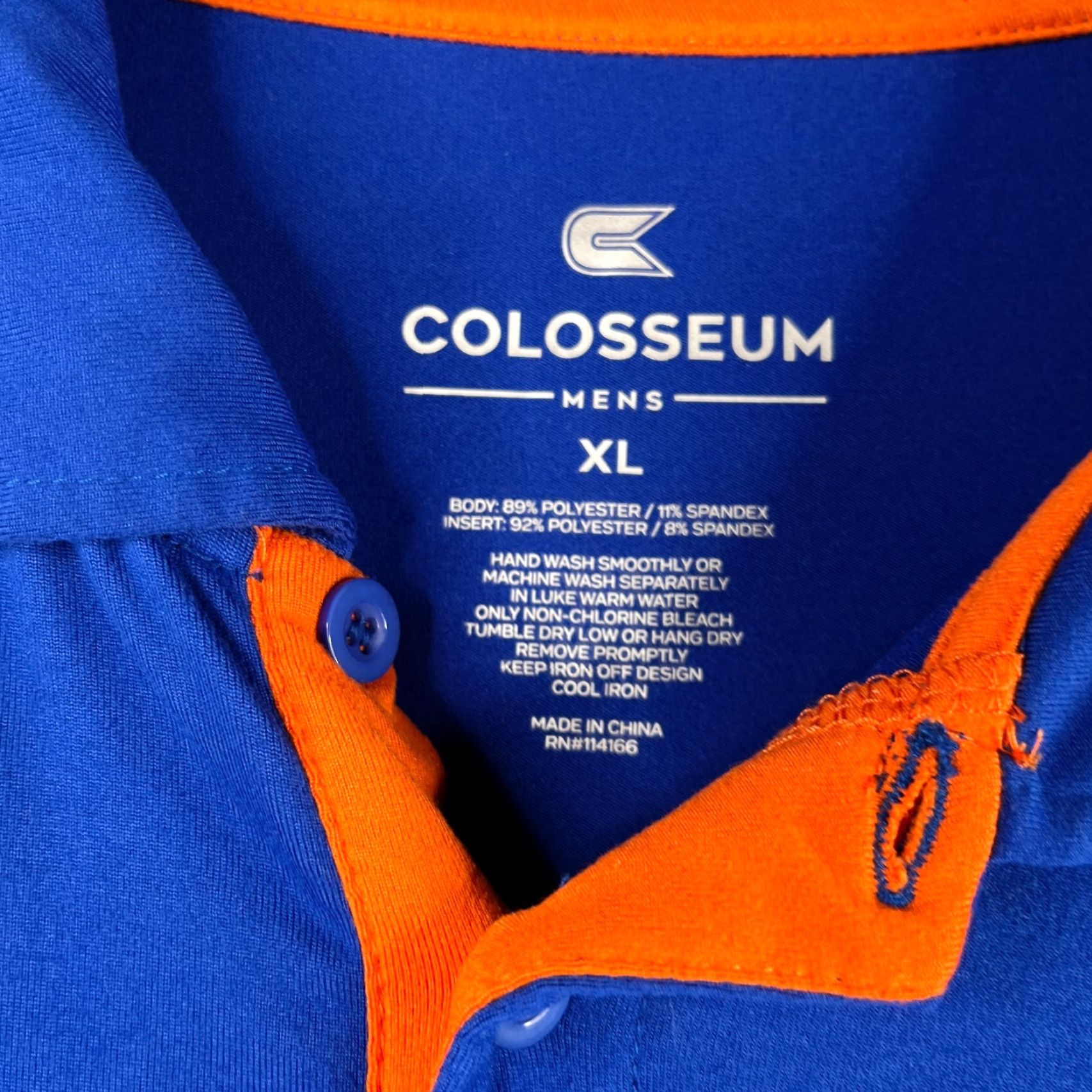 Vintage Florida Gators Colosseum Polo Shirt XL Royal Blue Gray Performance Stretch Mens Size US XL / EU 56 / 4 - 4 Thumbnail