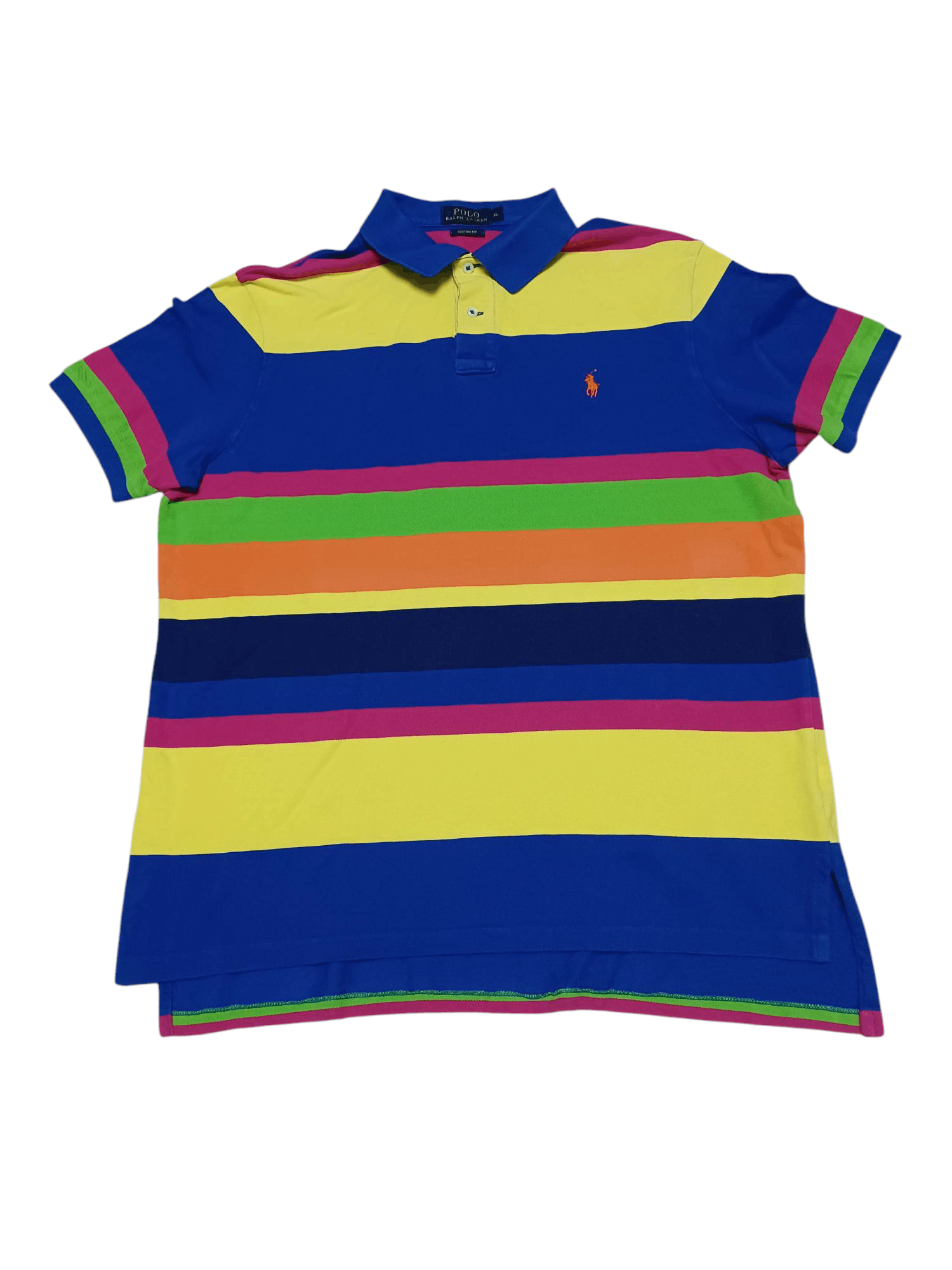 Polo Ralph Lauren POLO RALPH LAUREN VINTAGE FIRE STRIPED OLDMONEY POLO SHIRT Size US XL / EU 56 / 4 - 1 Thumbnail