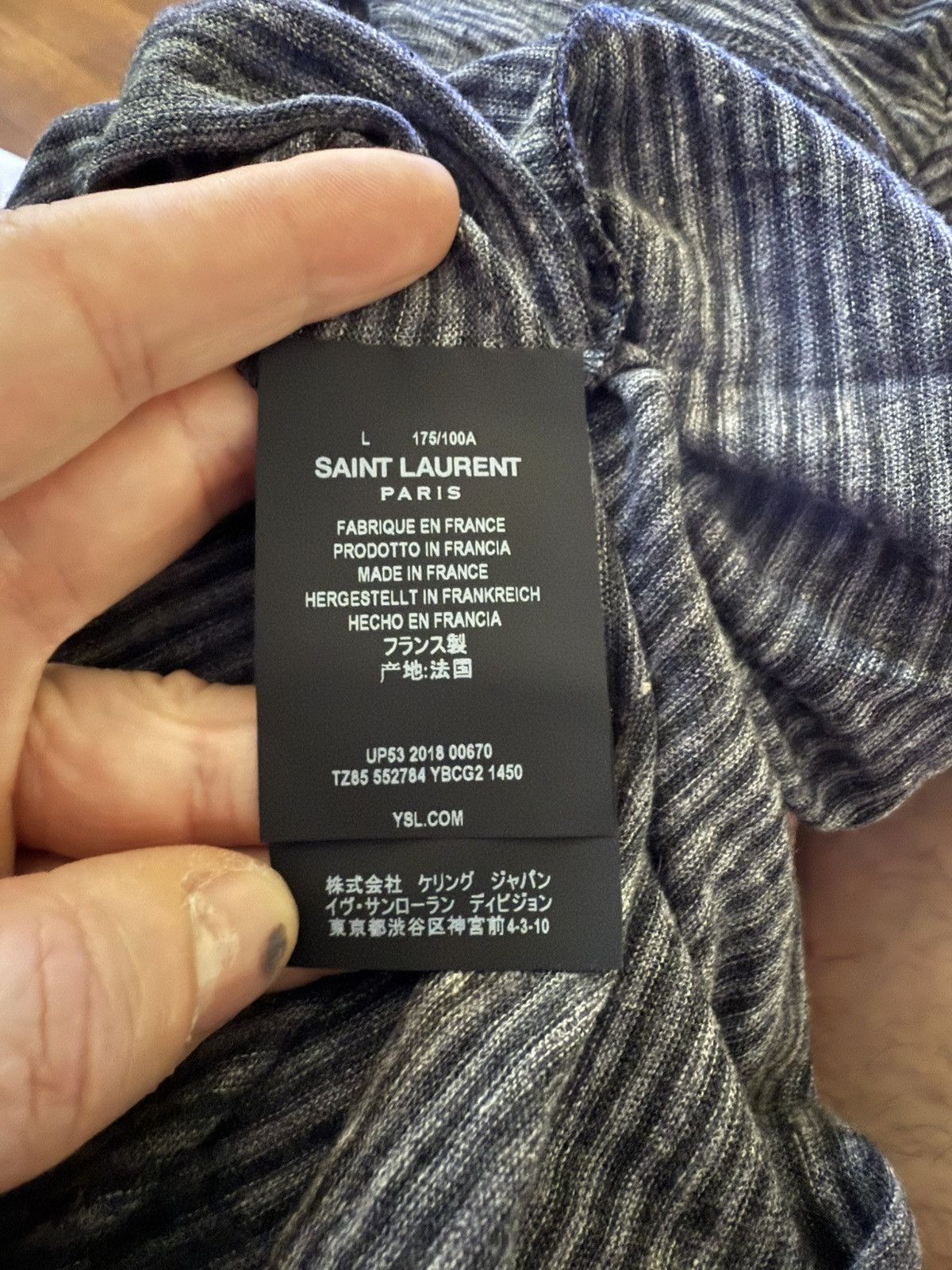 Saint Laurent Paris Saint Laurent t shirt Size US L / EU 52-54 / 3 - 6 Thumbnail