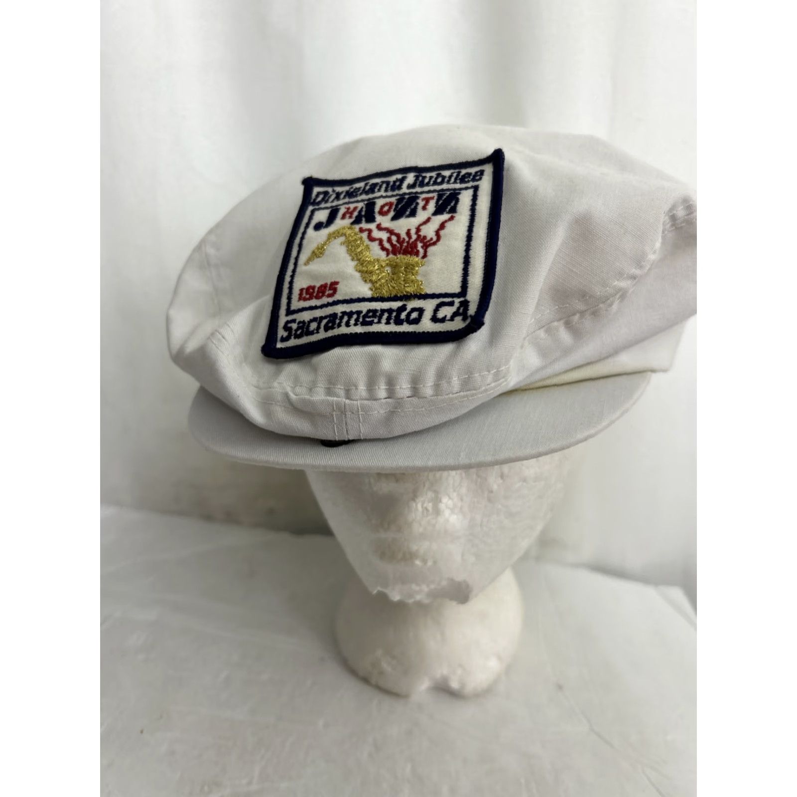Vintage VINTAGE Dorfman Pacific Ivy Cap Newsboy Cap White 80s Sacramento Jazz Jubilee Cotton L Men Ivy Womens Mens Boys Girls Size ONE SIZE - 4 Thumbnail