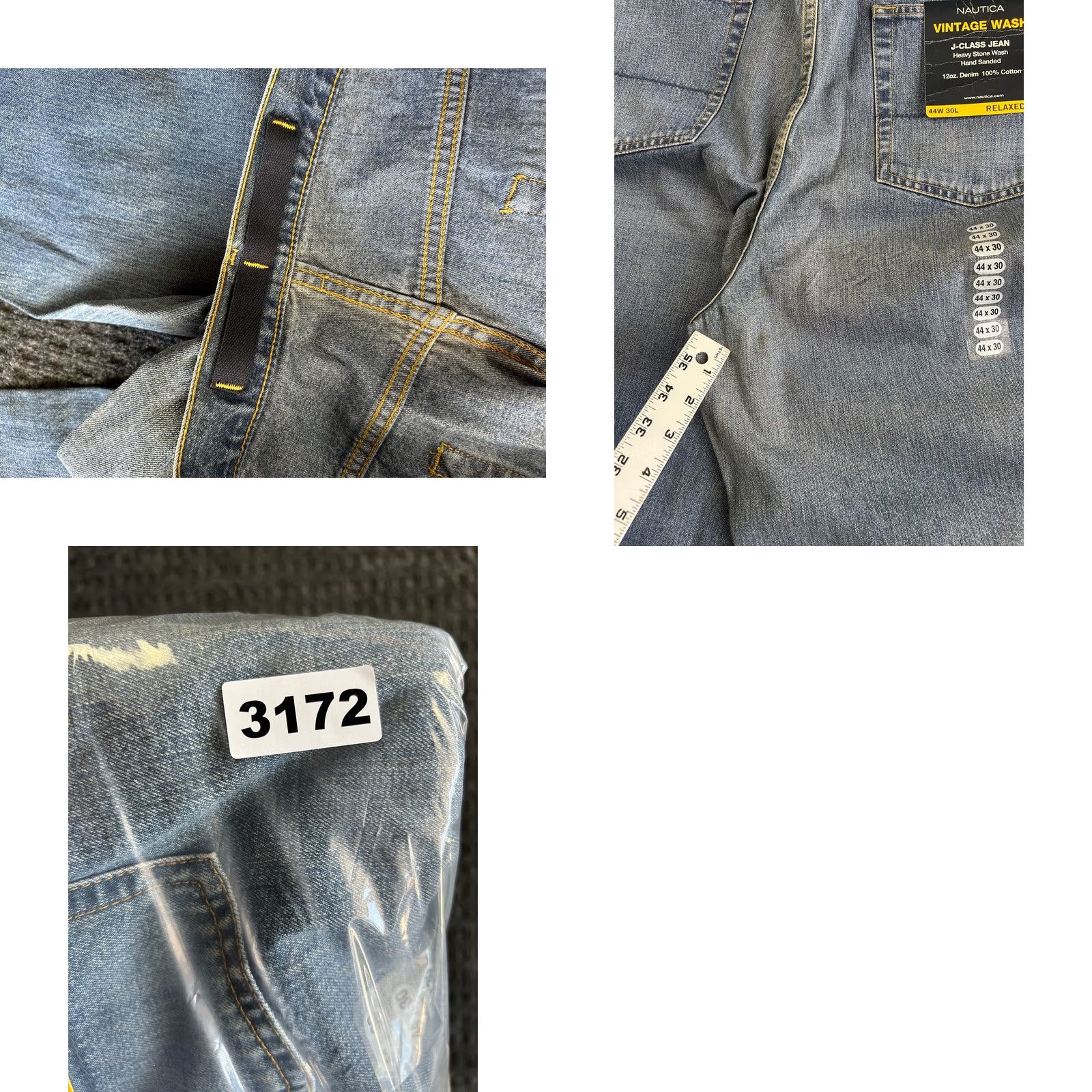 Nautica Nautica J-Class Jeans Regular 44 Blue Denim 5-Pocket Relaxed Straight 30in Mens Vintage No Size US 44 / EU 60 - 8 Thumbnail
