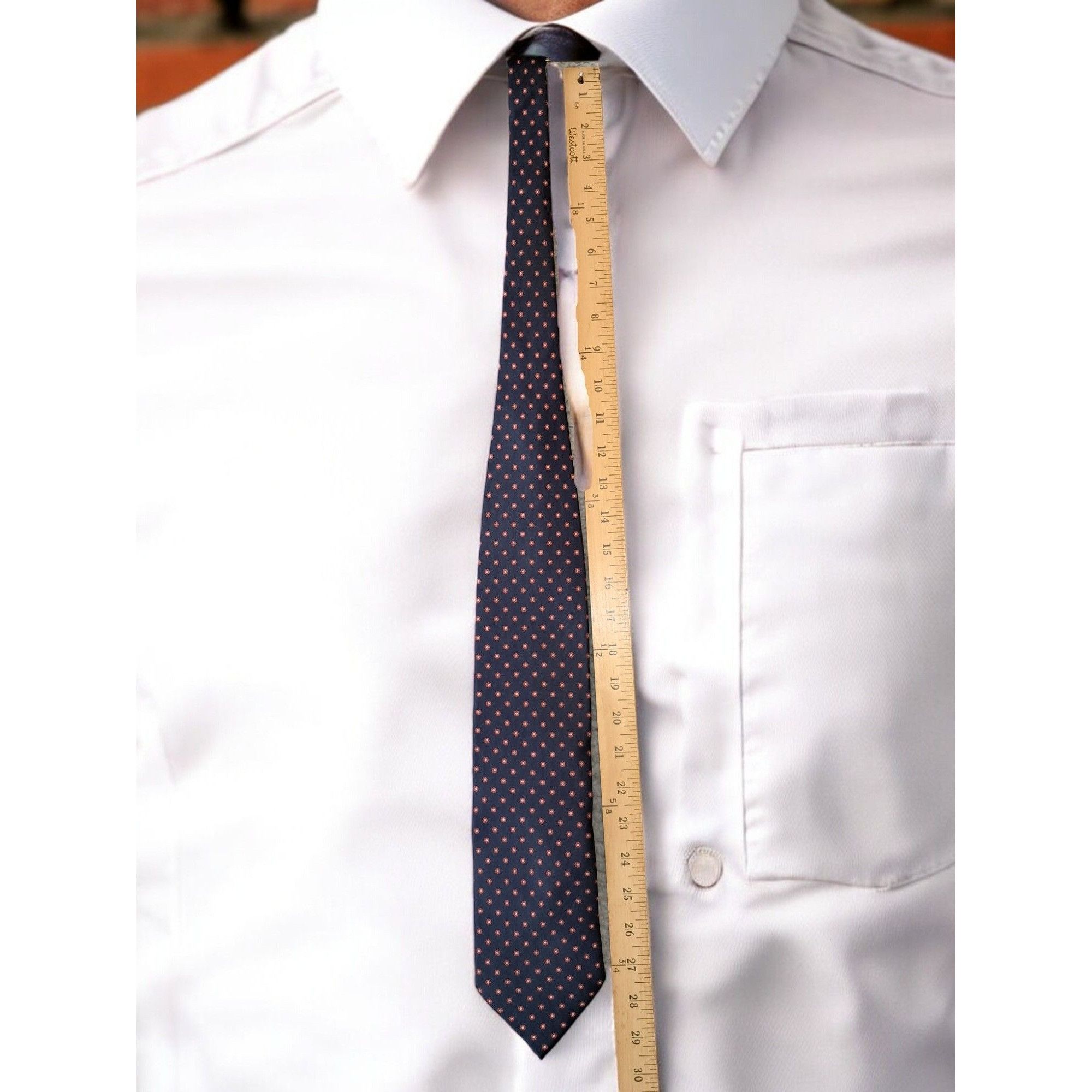 Other Antiche Seterie Fiorentine Blue Patterned 100% Silk Tie Made Size ONE SIZE - 7 Thumbnail