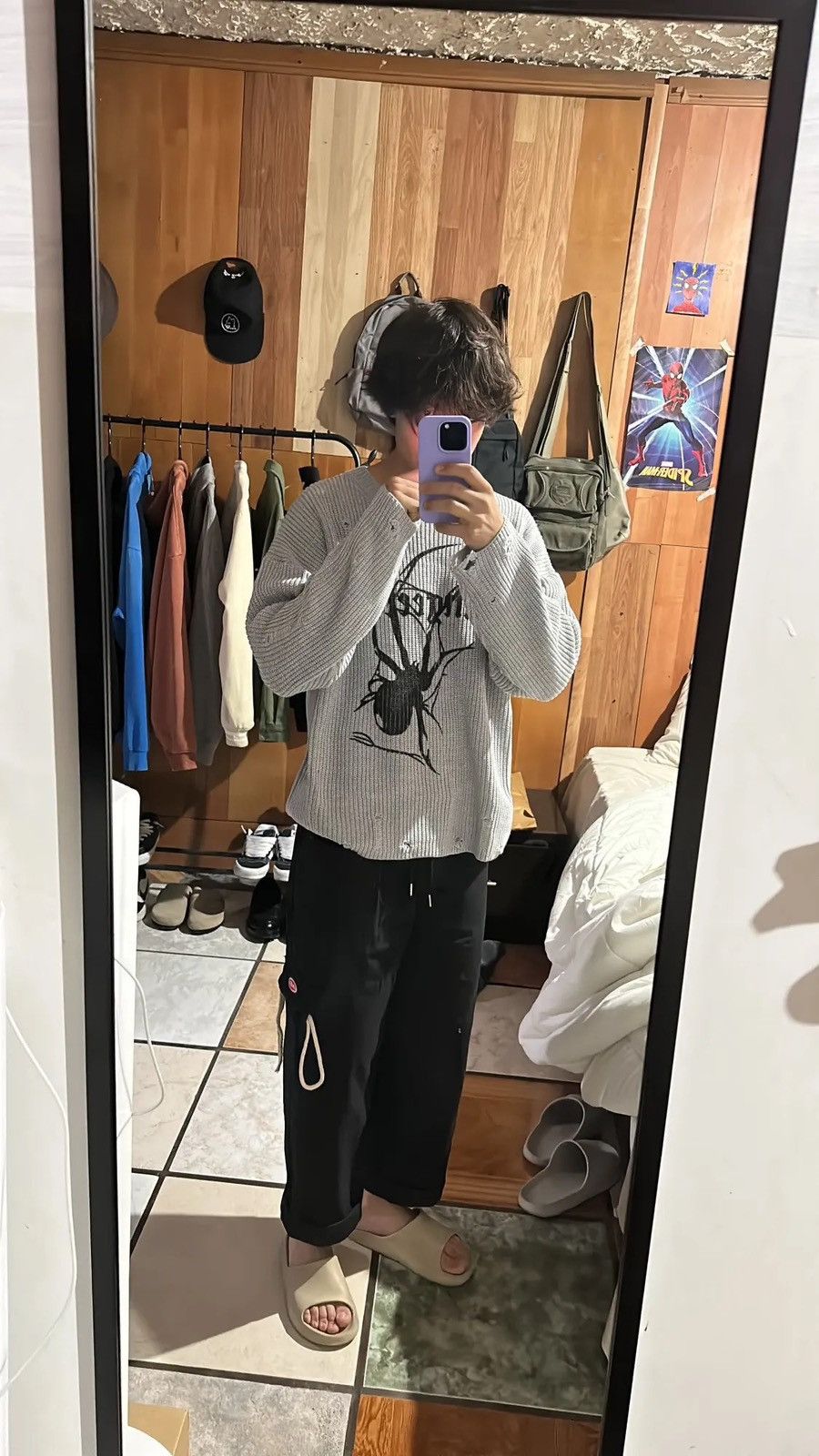 Vintage Sweater Pullover Spider print Gothic Grunge style Hip-hop Size US XL / EU 56 / 4 - 9 Thumbnail
