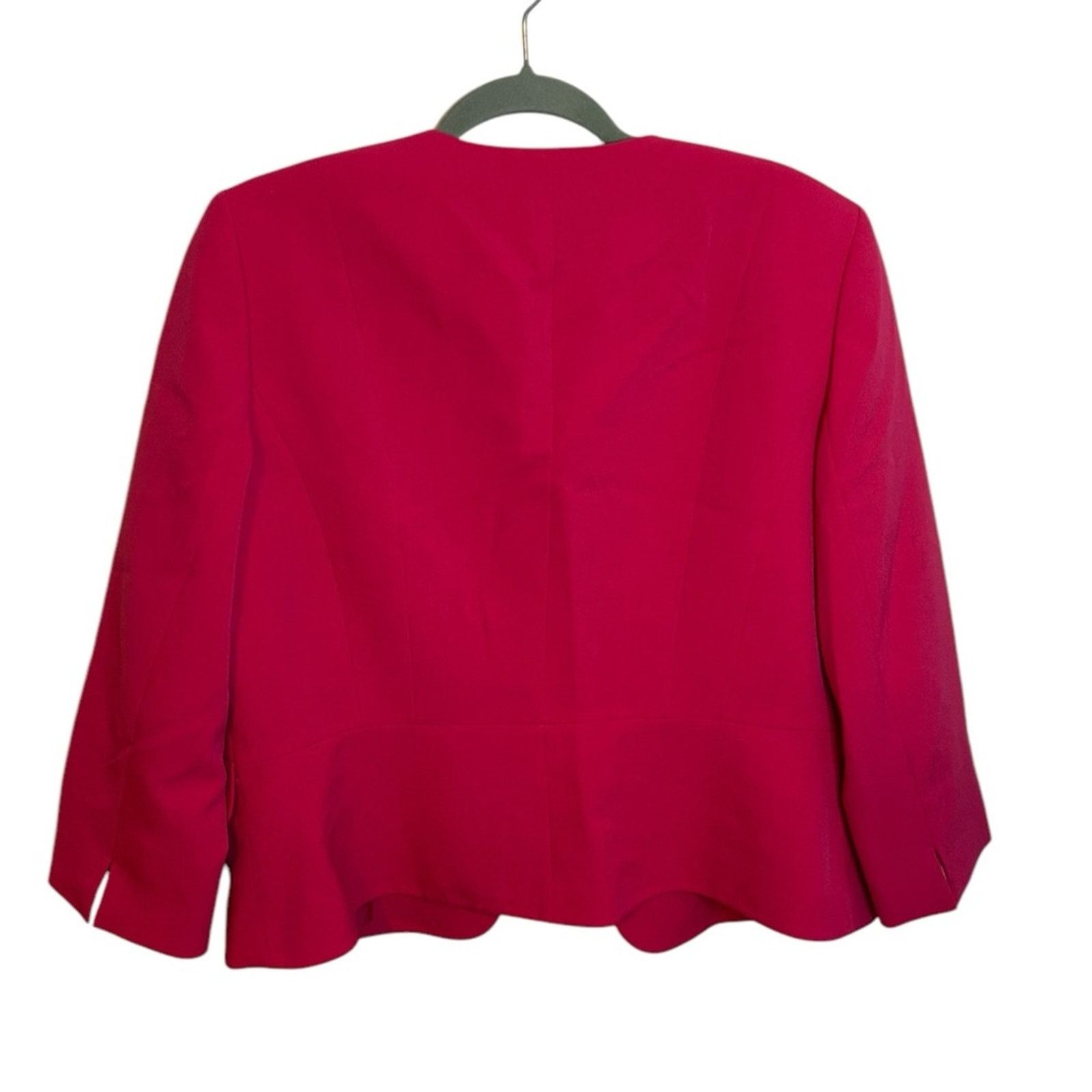 Other Kasper Hot Pink Open Front Blazer Size L / US 10 / IT 46 - 2 Thumbnail