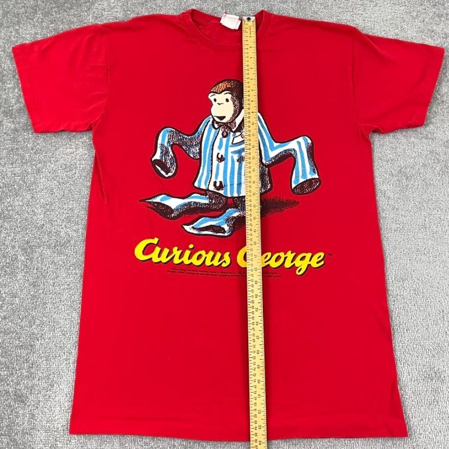 George VINTAGE Curious George T-Shirt Adult Large Red Graphic Logo 90s Mens Size US L / EU 52-54 / 3 - 5 Thumbnail