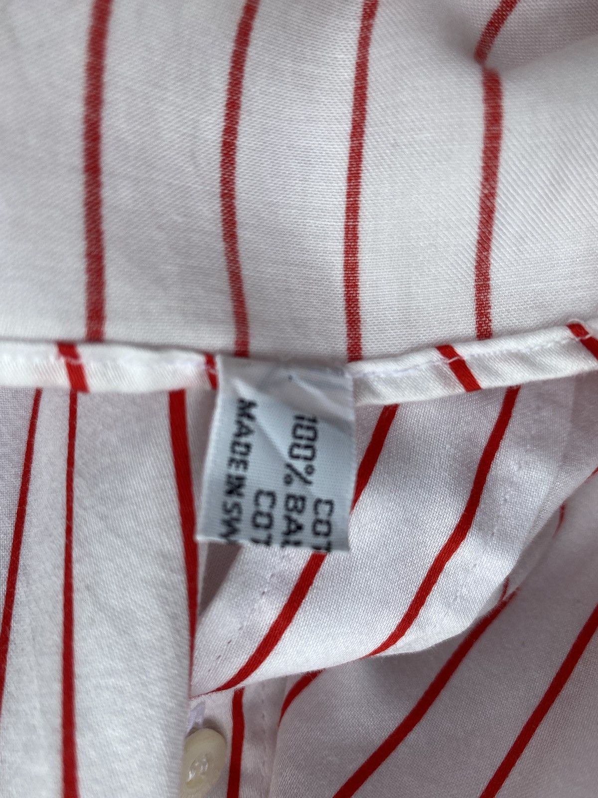 Celine Celine vintage white/red striped pocket shirt Size M / US 6-8 / IT 42-44 - 4 Thumbnail