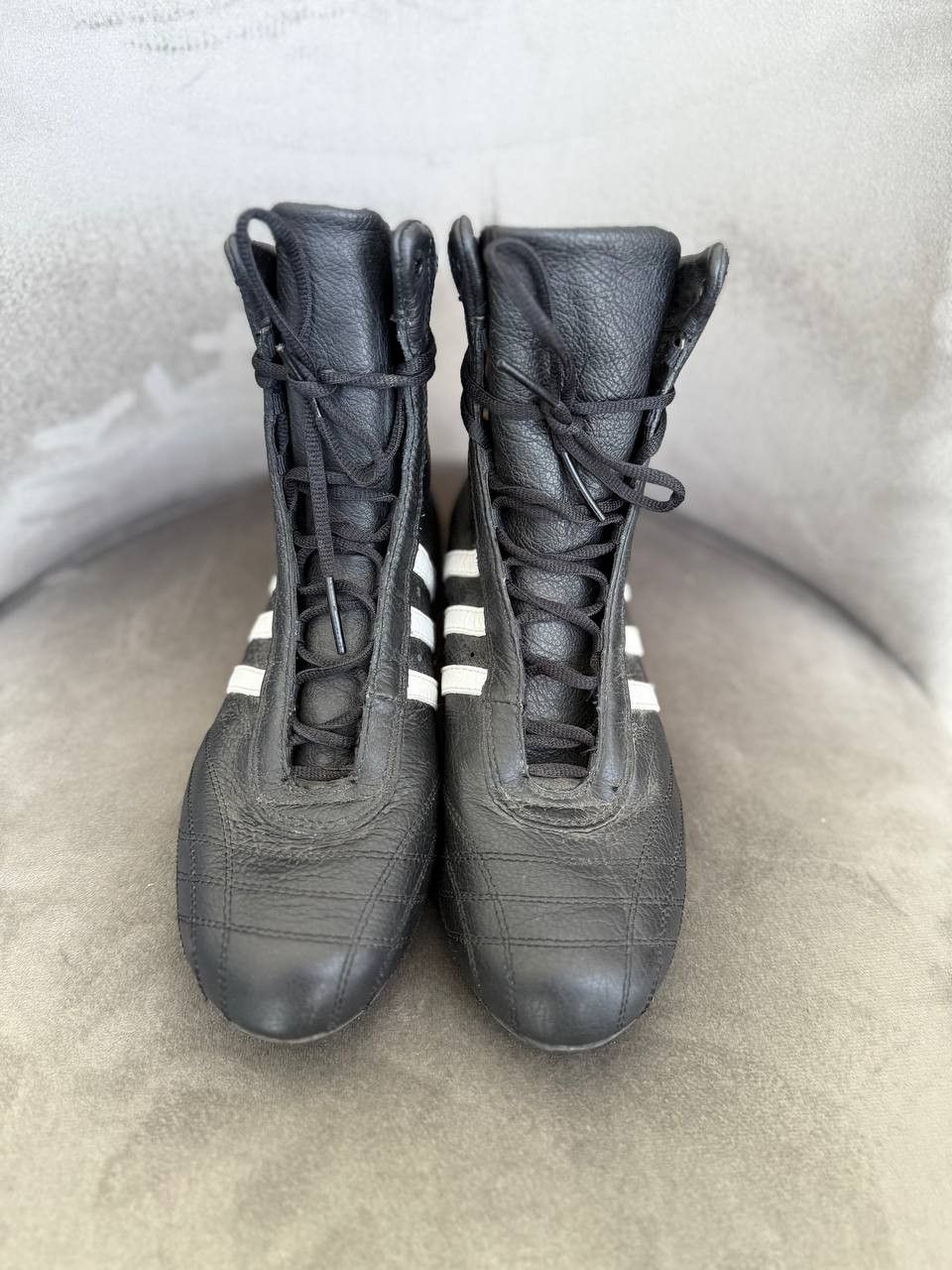 Adidas Adidas Prajna 00s Leather Black Boxing wrestling Boots Size US 6.5 / IT 36.5 - 7 Thumbnail