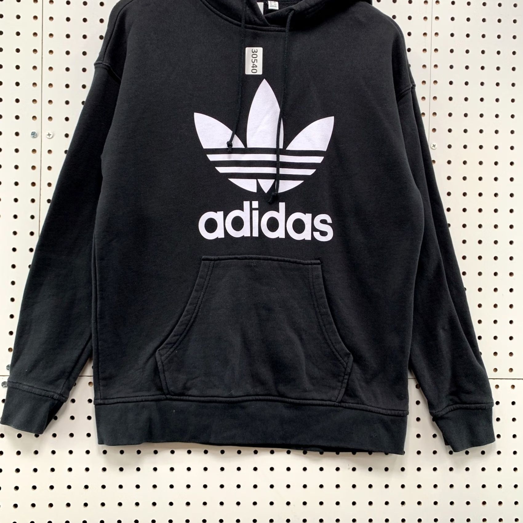 Adidas Adidas Original Trefoil Hoodie Sweatshirt Mens Small Black Huge Logo Size US S / EU 44-46 / 1 - 6 Thumbnail