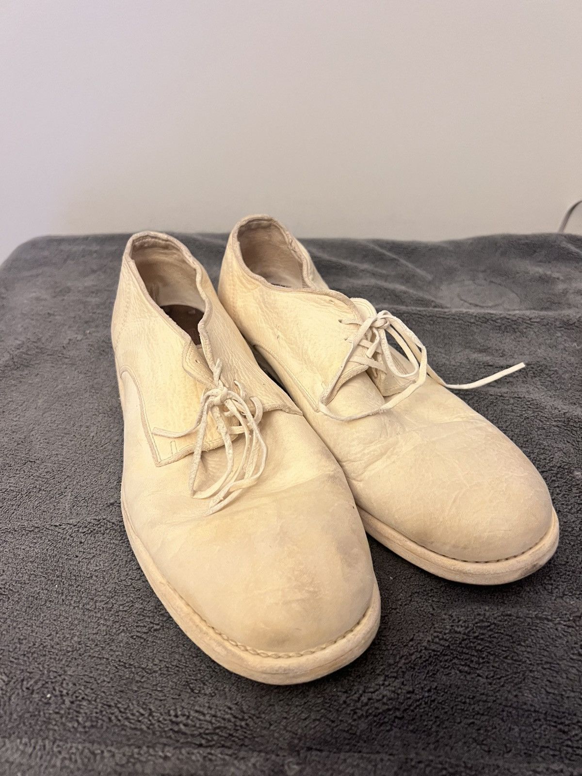 Guidi Guidi Suede white shoes Size US 7 / EU 40 - 1 Thumbnail