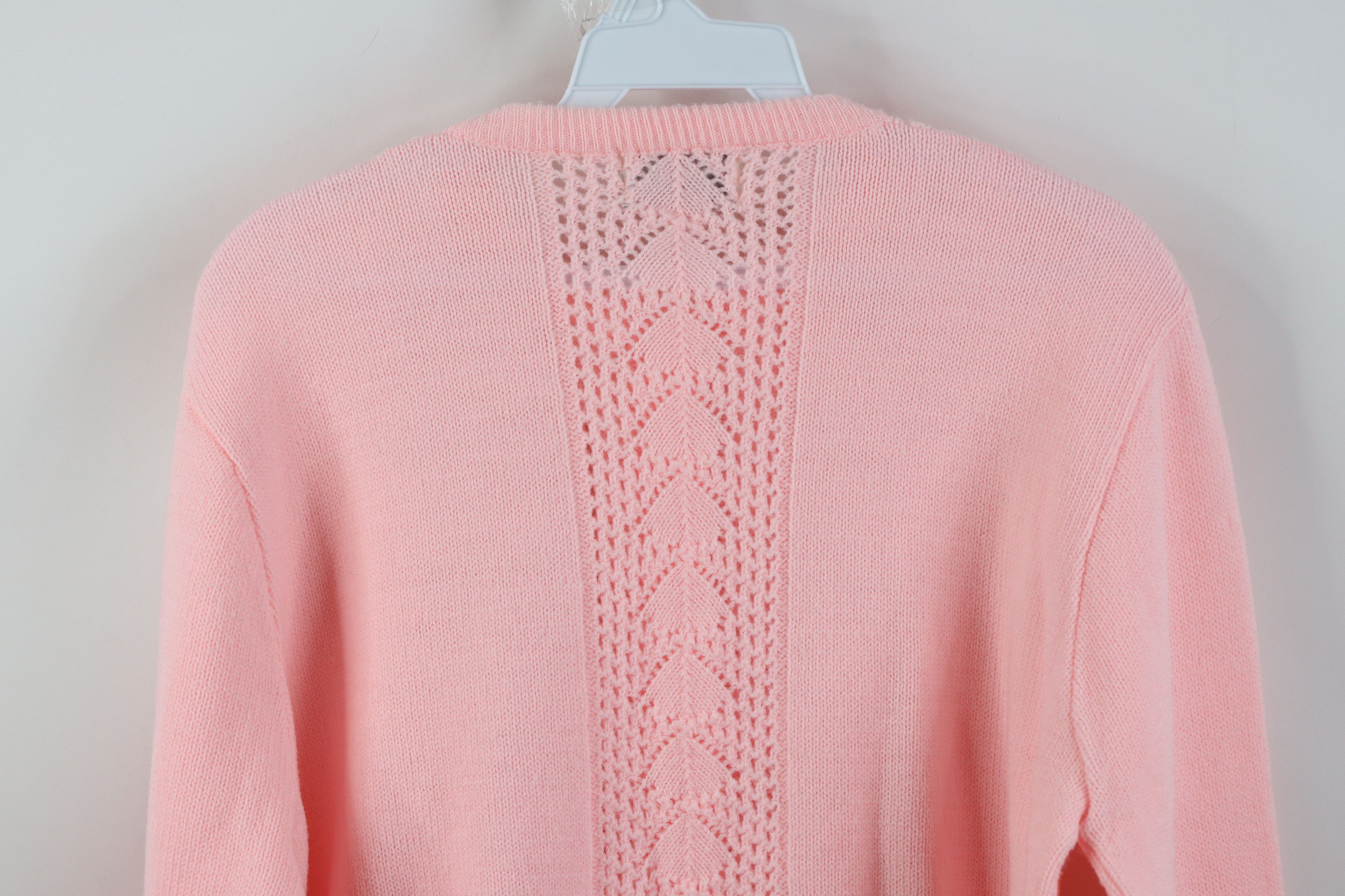 Vintage Vintage 50s 60s Streetwear Crochet Knit Cardigan Sweater USA Size M / US 6-8 / IT 42-44 - 9 Thumbnail