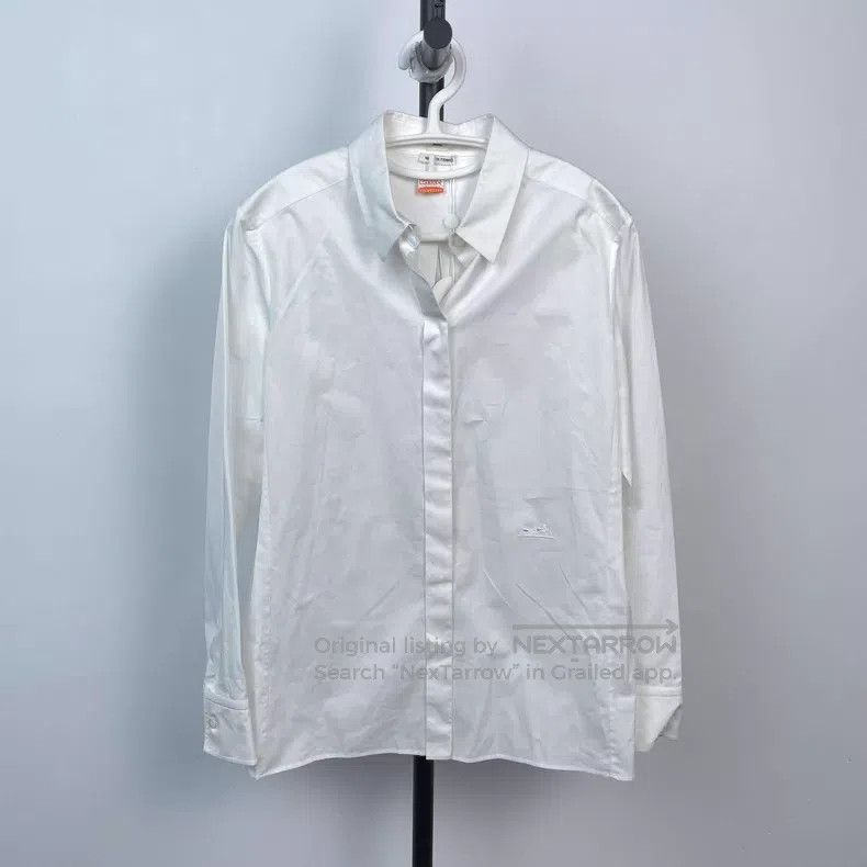Hermes Hermes White Basic Collar Shirt Size XS / US 0-2 / IT 36-38 - 1 Thumbnail