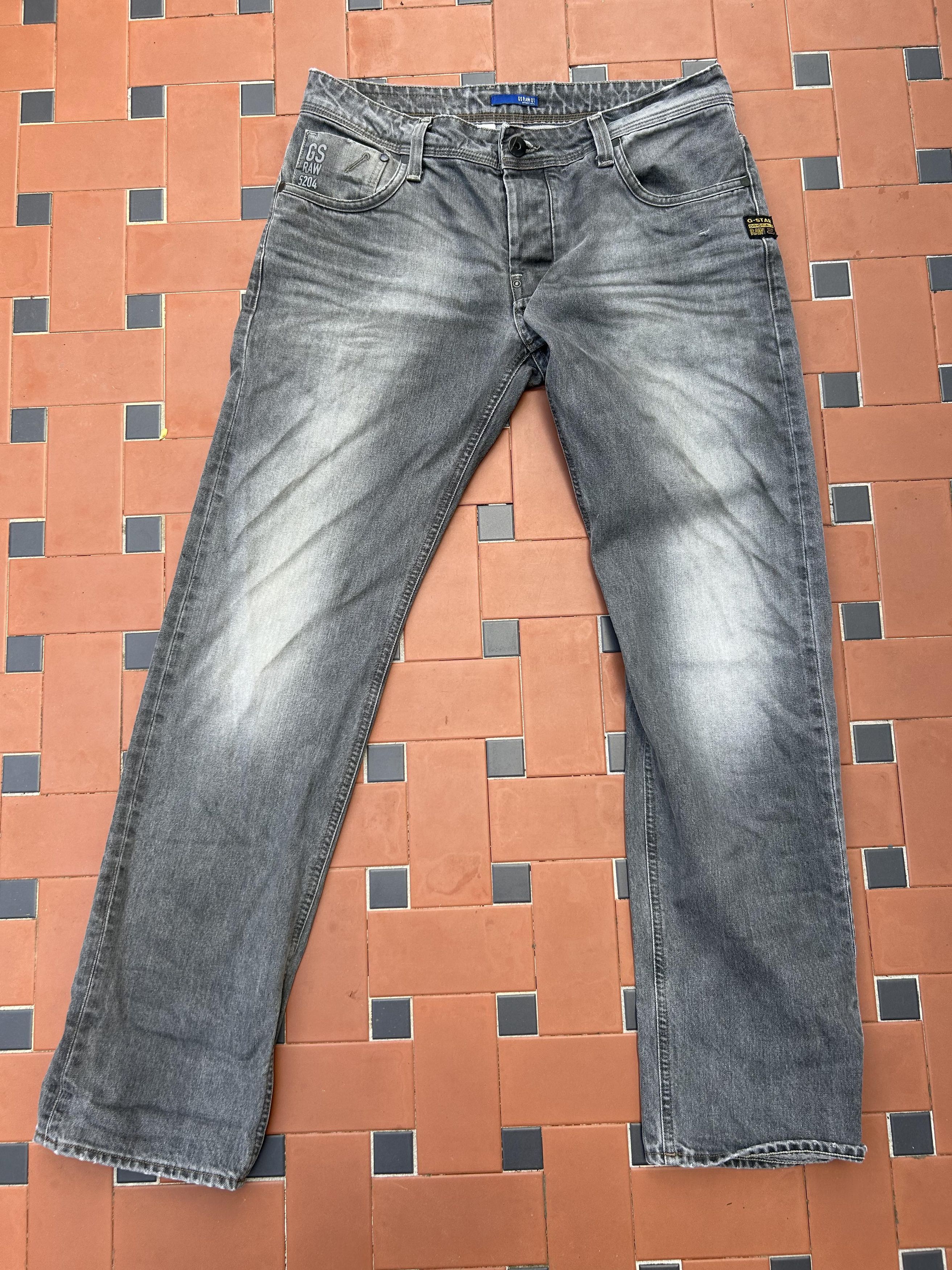 image of G Star Raw Made In Italy 5204 Low Straight Jeans in Grey, Men's (Size 33)