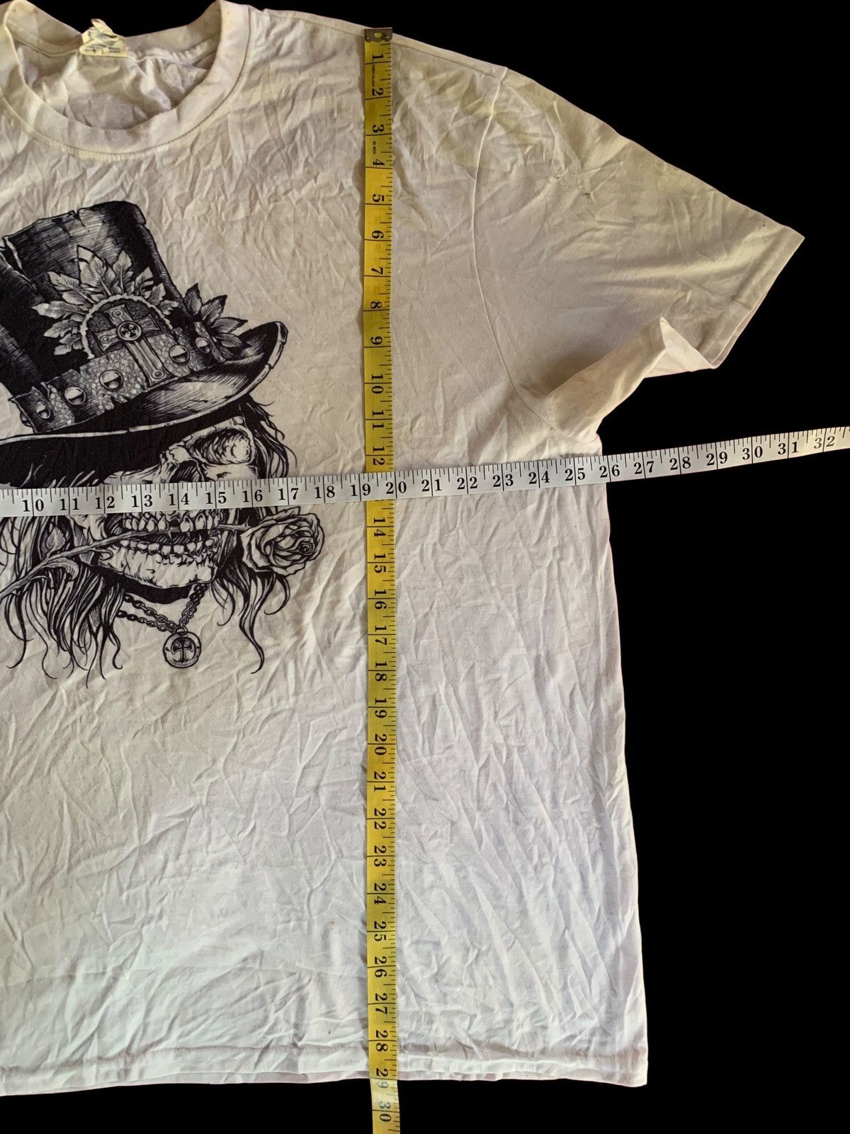 Japanese Brand Vtg Magic Skull Skeleton Top Hat White Graphic TShirt Med Size US XXL / EU 58 / 5 - 4 Thumbnail