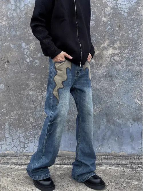 Japanese Brand Hirohata x Man High Street Flame Vintage Jeans Light Blue Size US 30 / EU 46 - 3 Thumbnail