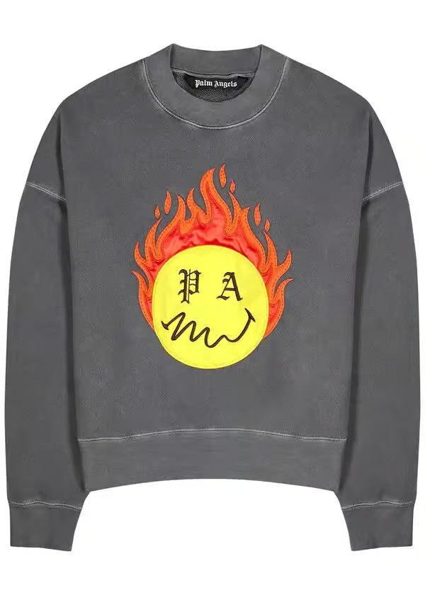 Palm Angels o1y0325 Logo Sweatshirt in Grey Size US S / EU 44-46 / 1 - 1 Thumbnail