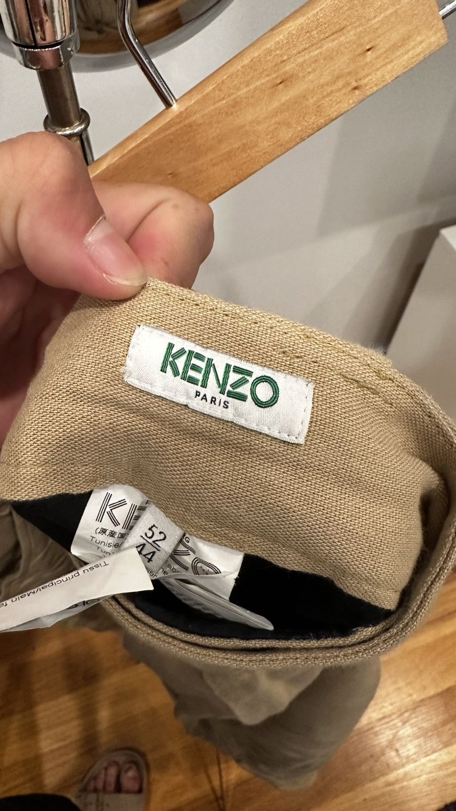 Kenzo Kenzo Linen Beige Trousers Size US 36 / EU 52 - 6 Thumbnail