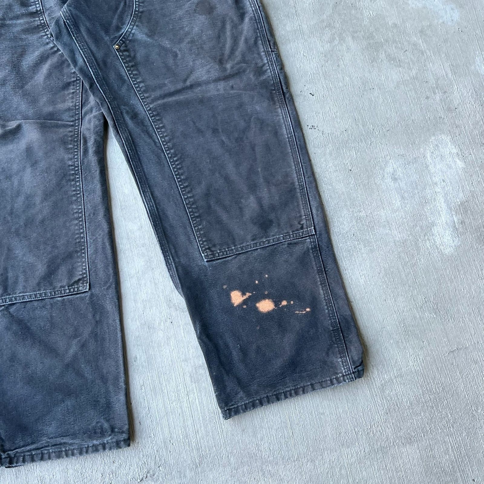 Carhartt × Vintage Carhartt faded black double knee work wear carpenter pants Size US 38 / EU 54 - 4 Thumbnail